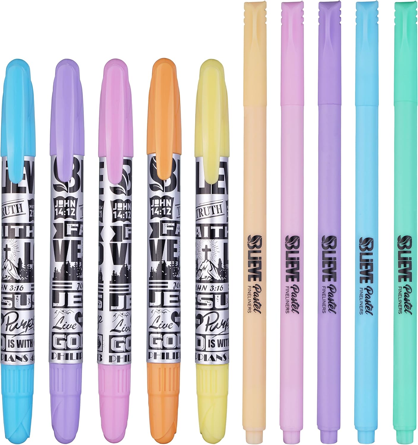 BLIEVE - No Bleed Highlighters & Pens Set