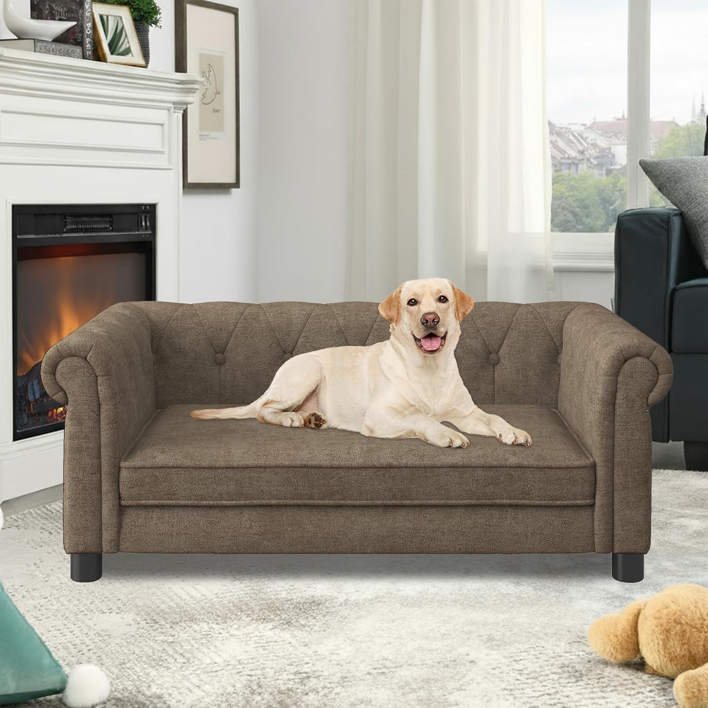 Dog Sofa Couch for Medium to Large Dogs with Memory Foam