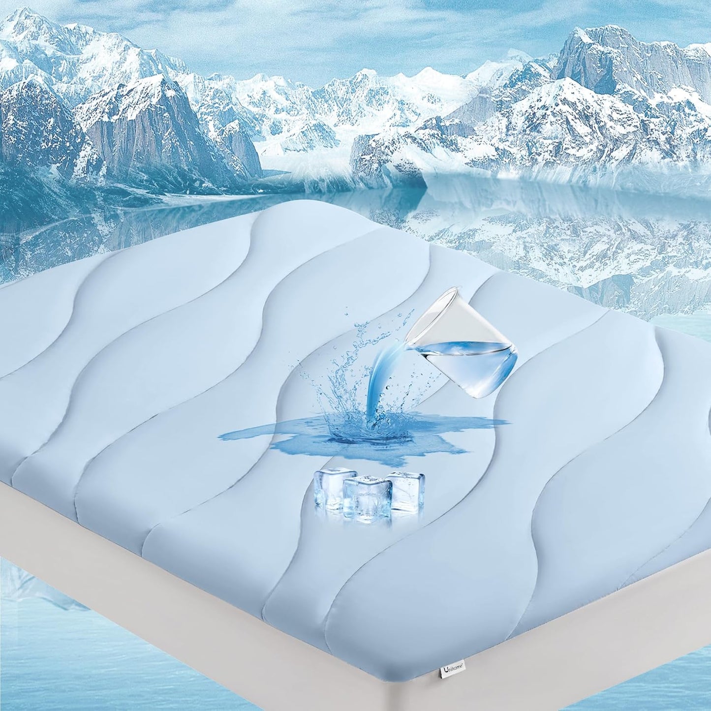 Waterproof Cooling Mattress Pad Queen for Hot Sleepers Comfort