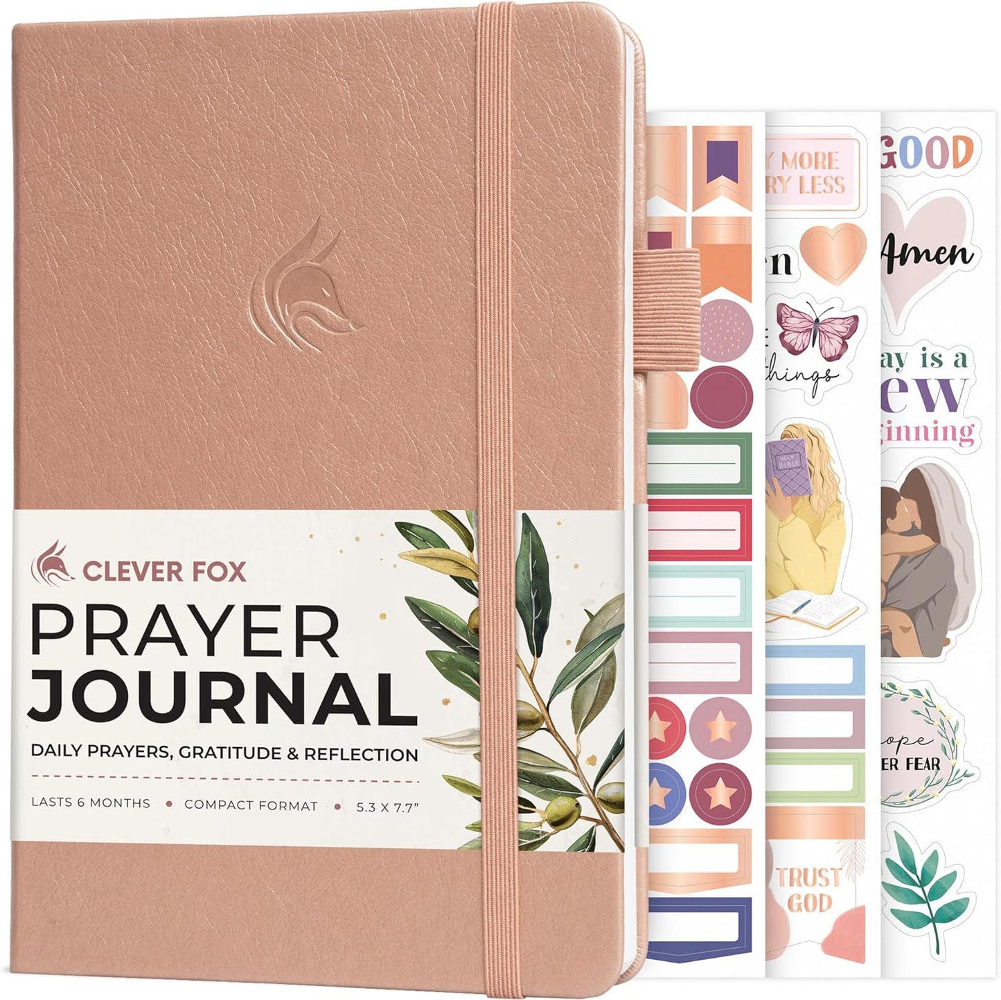 Clever Fox Daily Devotional Prayer Journal - Rose Gold