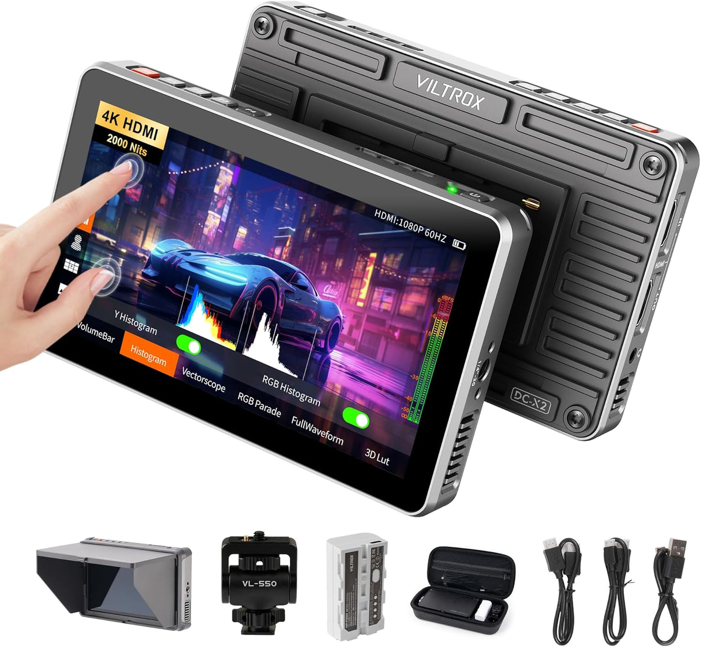 VILTROX DC-X2 Touchscreen Camera Field Monitor for Professionals
