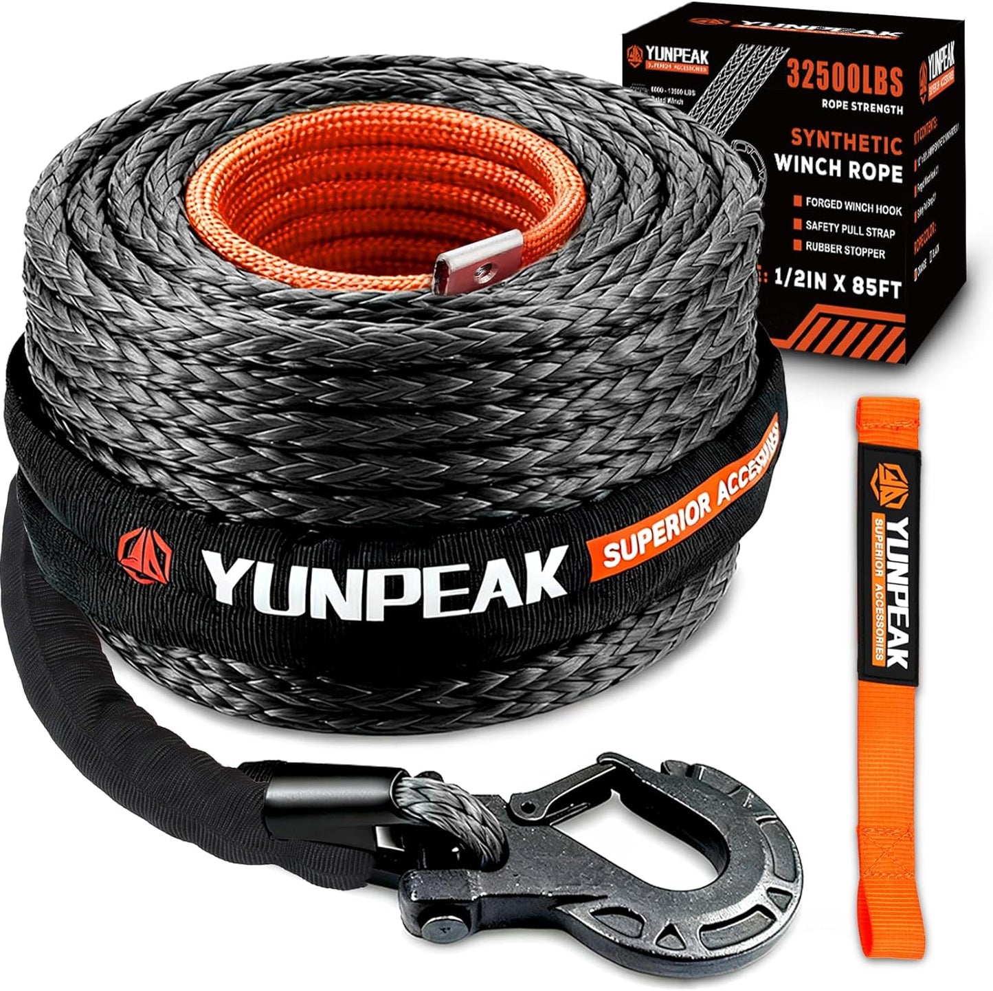 Synthetic Winch Rope Kit for Off-Road Vehicles - Heavy Duty
