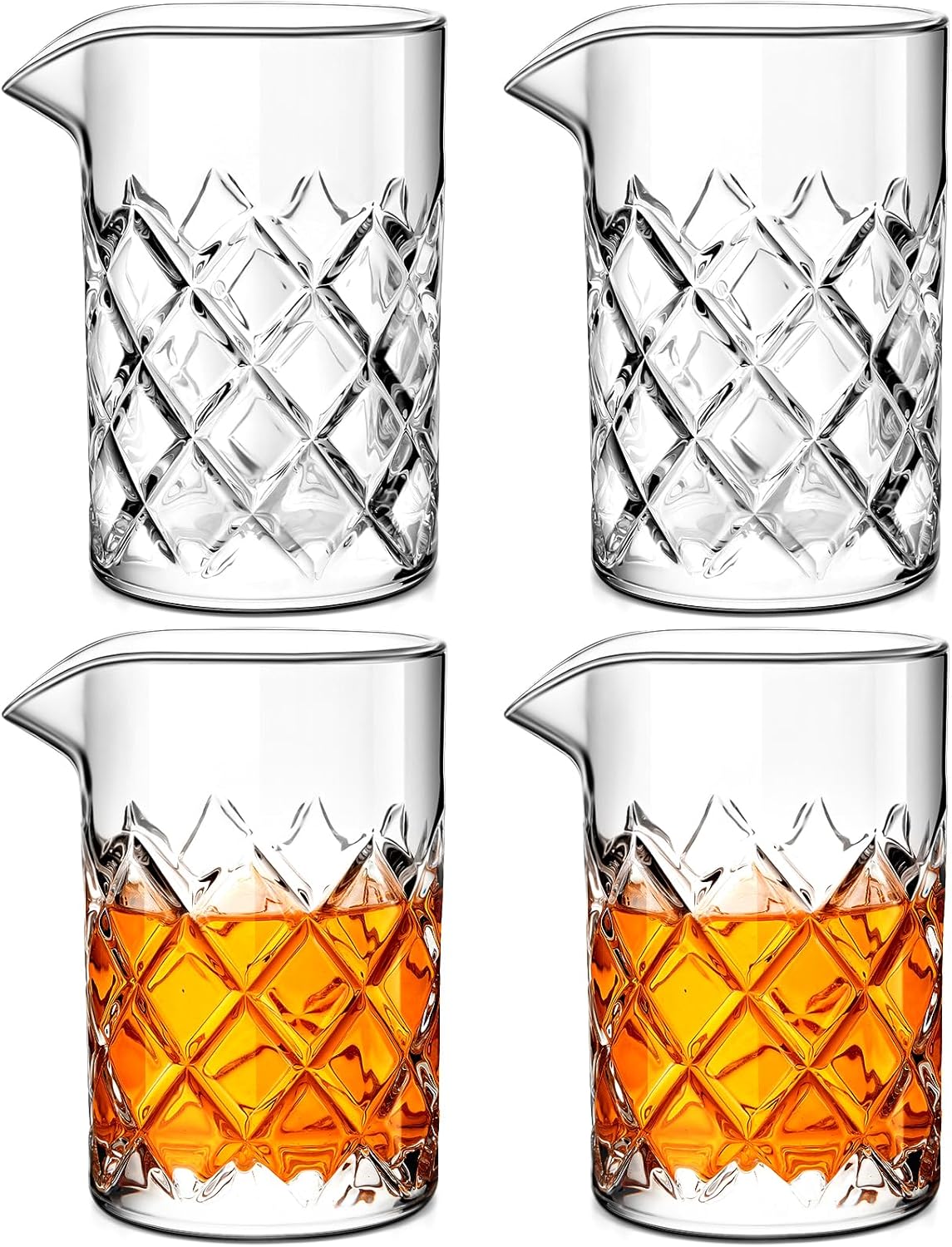 Dandat Cocktail Mixing Glass Set for Home Bartenders and Parties