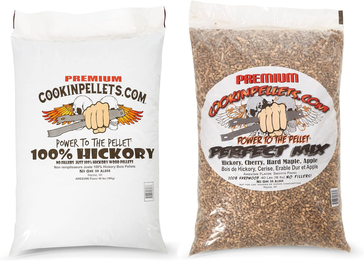 CookinPellets 40 Lb Perfect Mix Wood Pellets for Smoky BBQ