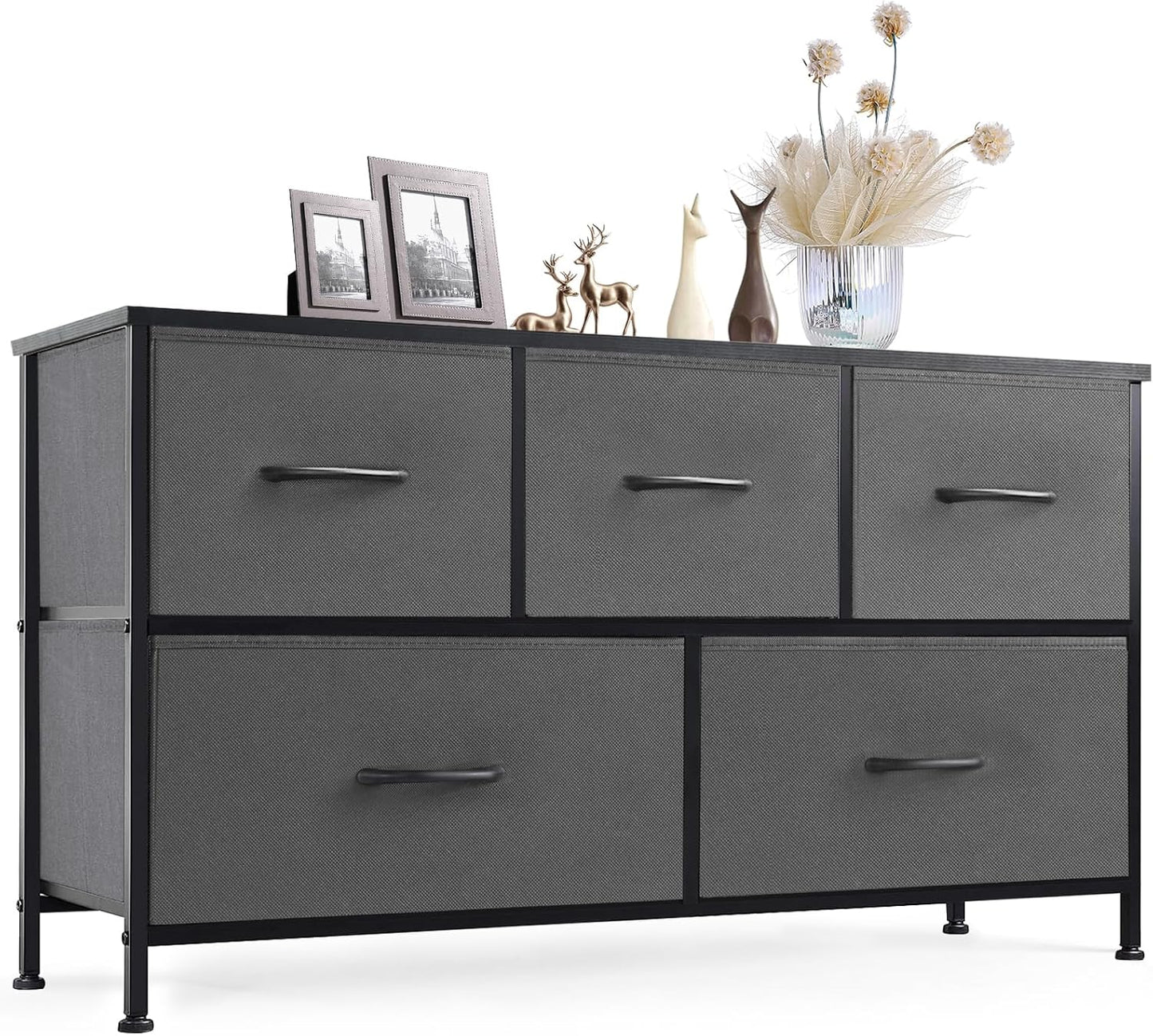 Stylish 5 Drawer Storage Dresser for Bedroom and Living Room