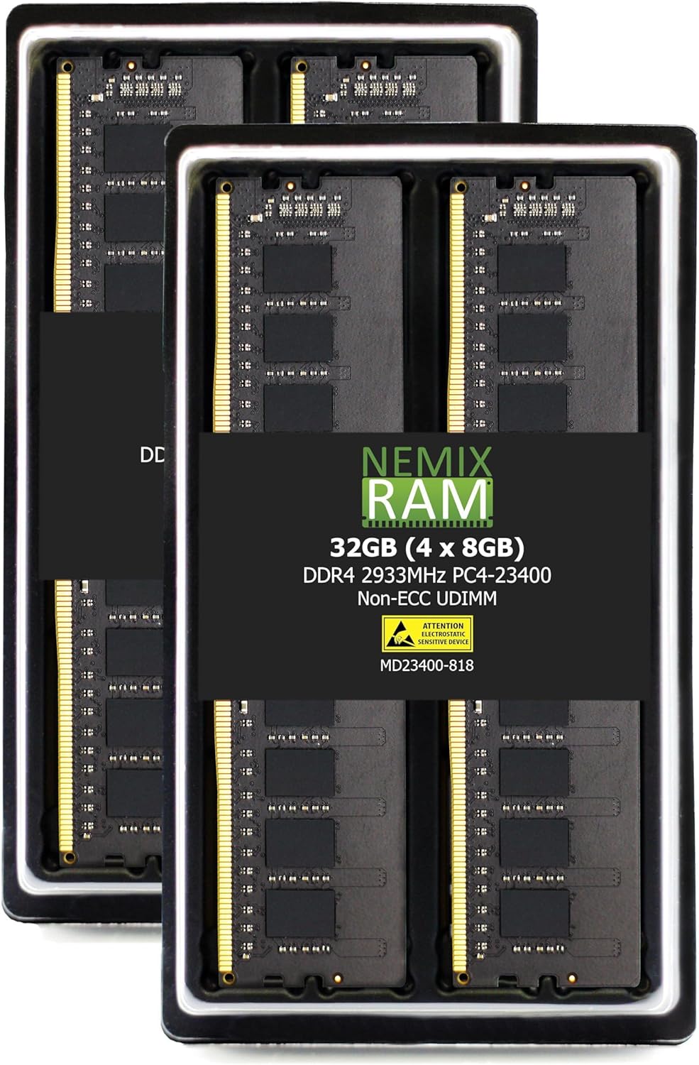 NEMIX RAM 32GB DDR4 2933MHZ Memory Kit for Enhanced Performance