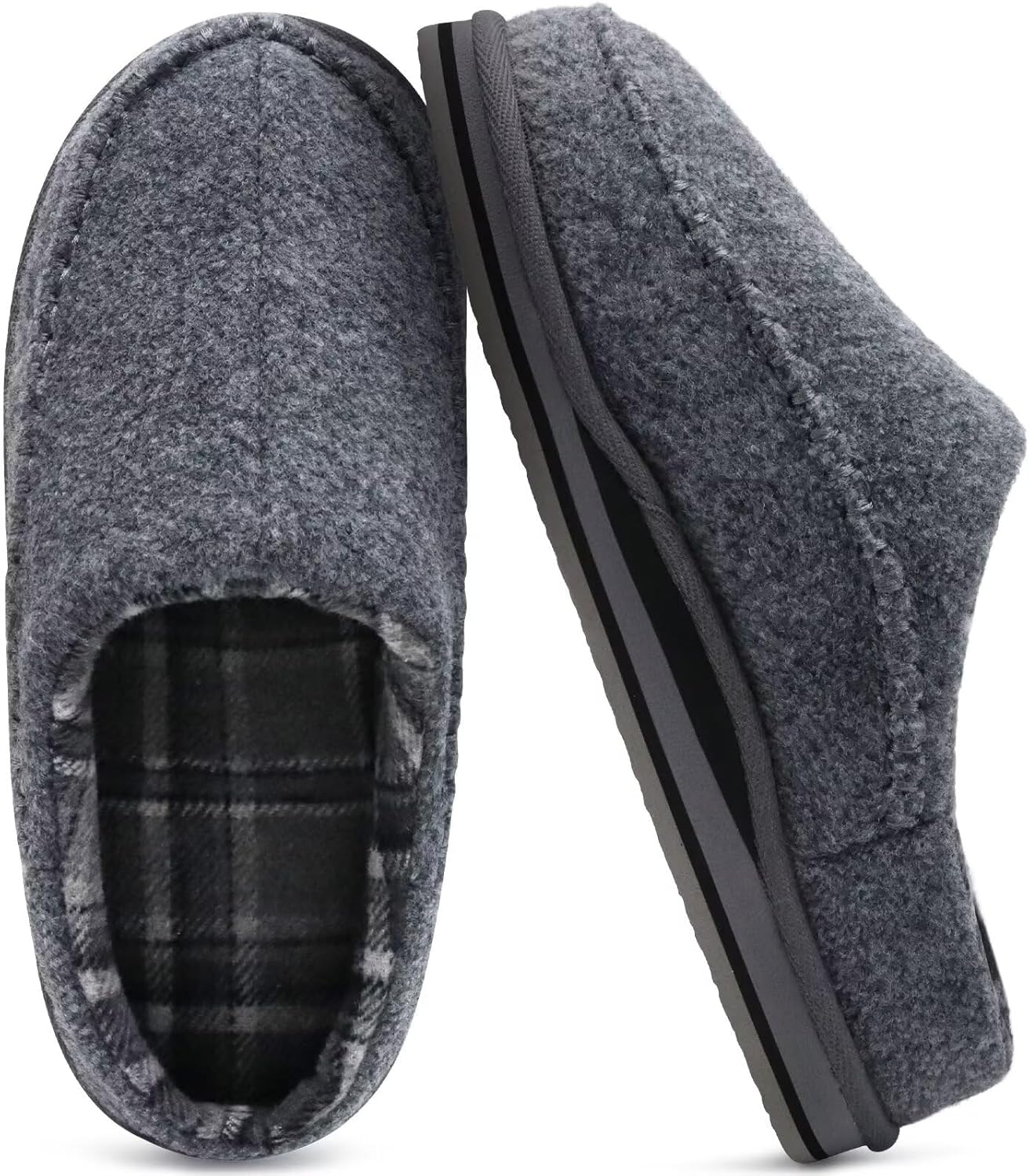 KuaiLu Mens Clog Slippers with Arch Support for Comfort