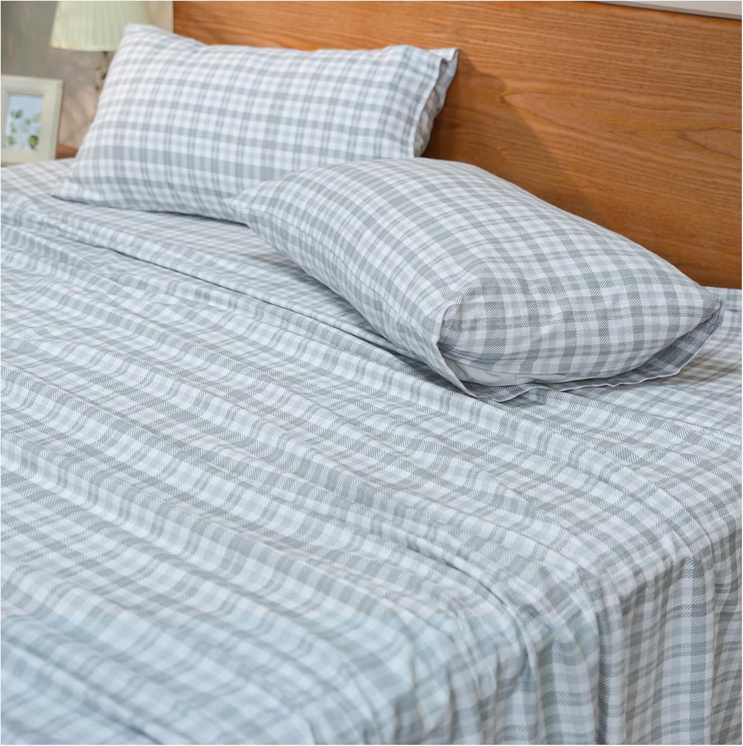 RUVANTI Flannel Sheets Full Size - Cozy Organic Cotton Set