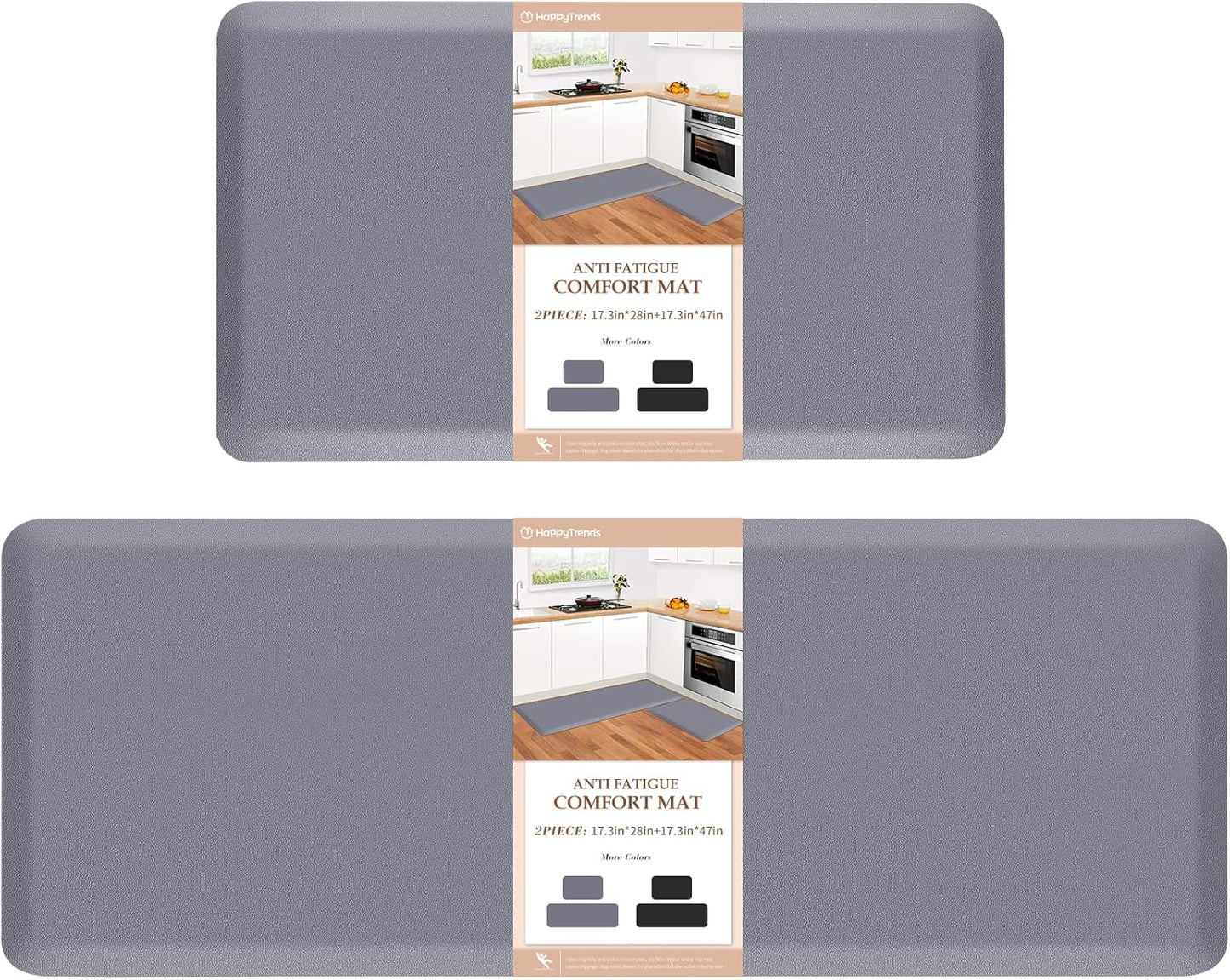 Cushioned Anti-Fatigue Kitchen Mat Set for Comfort and Style
