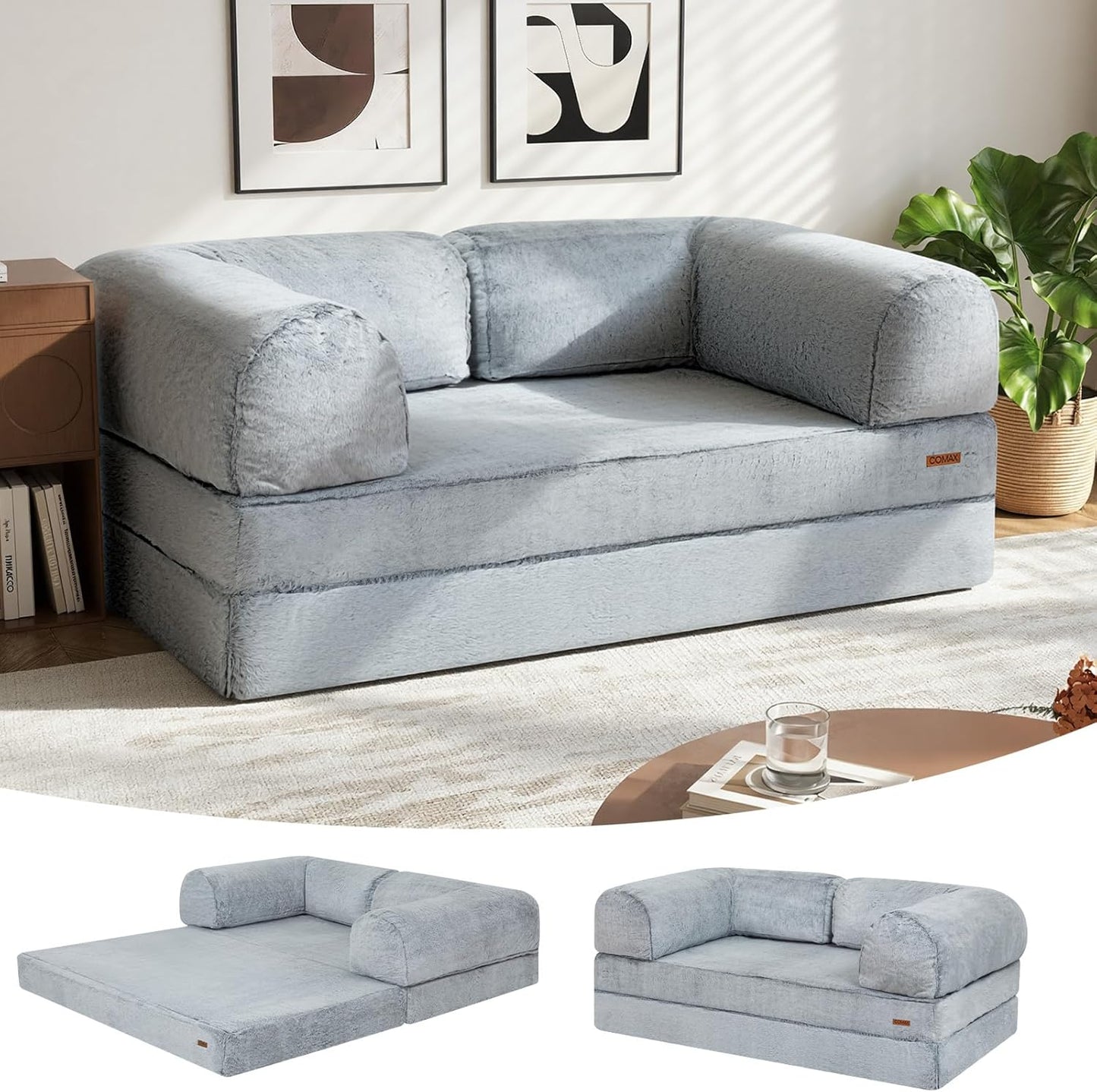 COMAX Folding Sofa Bed Queen - Versatile Couch Bed for Comfort