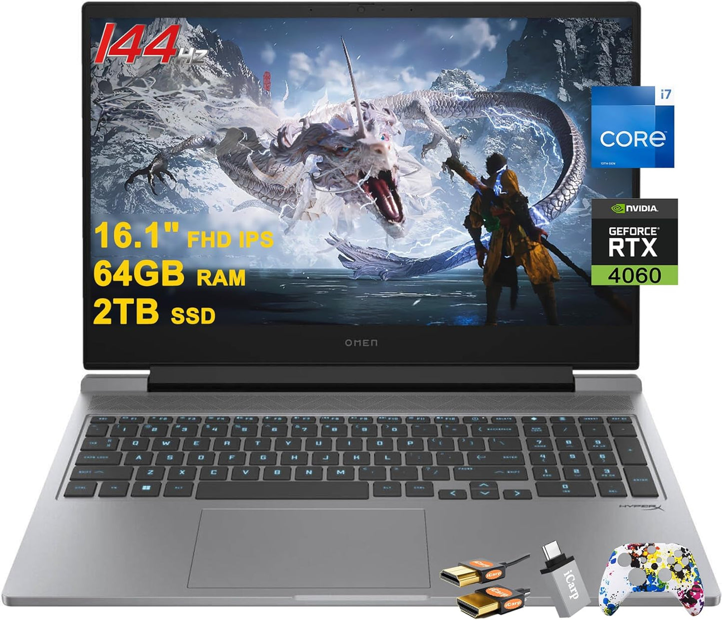 HP Omen 16 Gaming Laptop with 16.1in FHD Display and RTX 4060