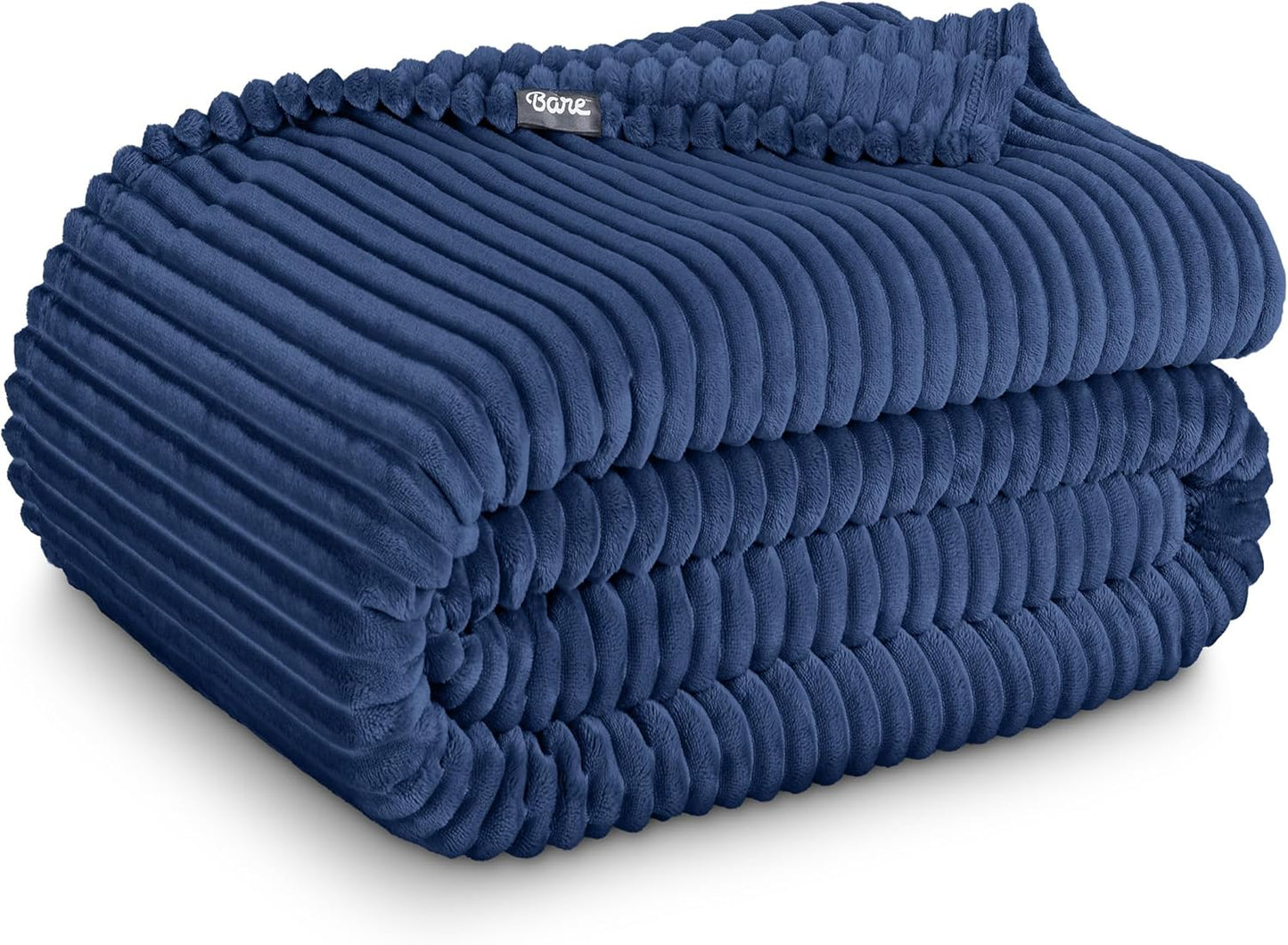 Bare Home Textured Fleece Blanket - Ultra-Soft Microplush