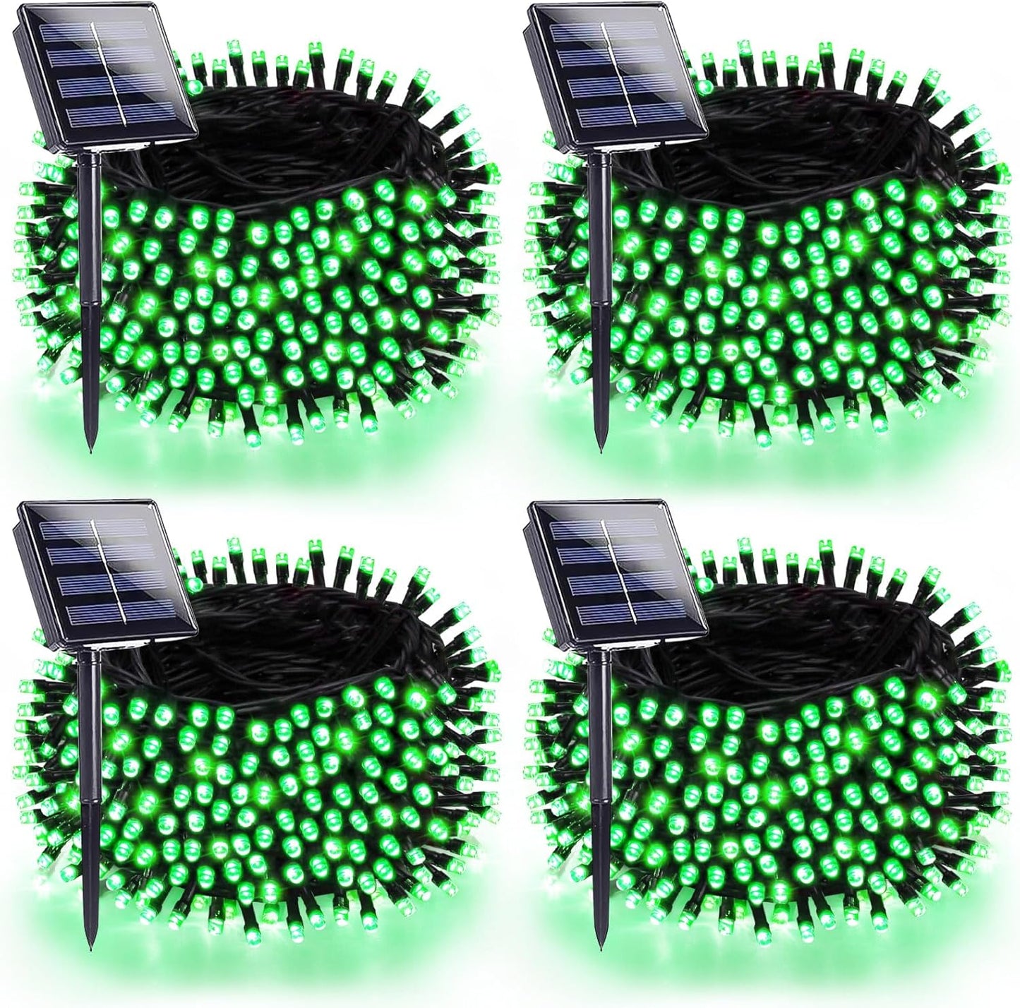 4 Pack 180FT Solar Halloween Lights for Outdoor Decorations