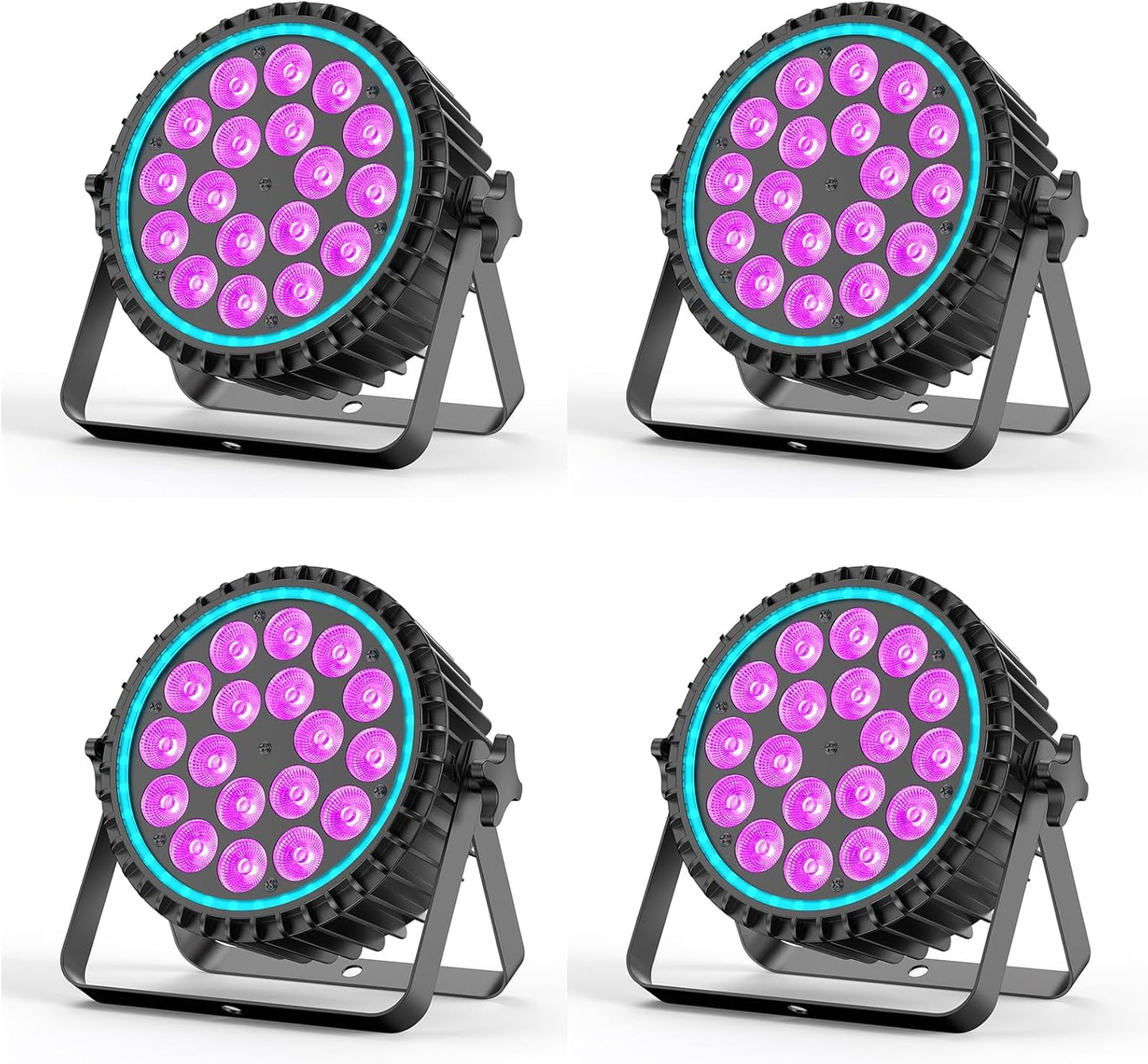 Stage Par Lights for Events, 18X12W RGBW LED Uplighting Pack