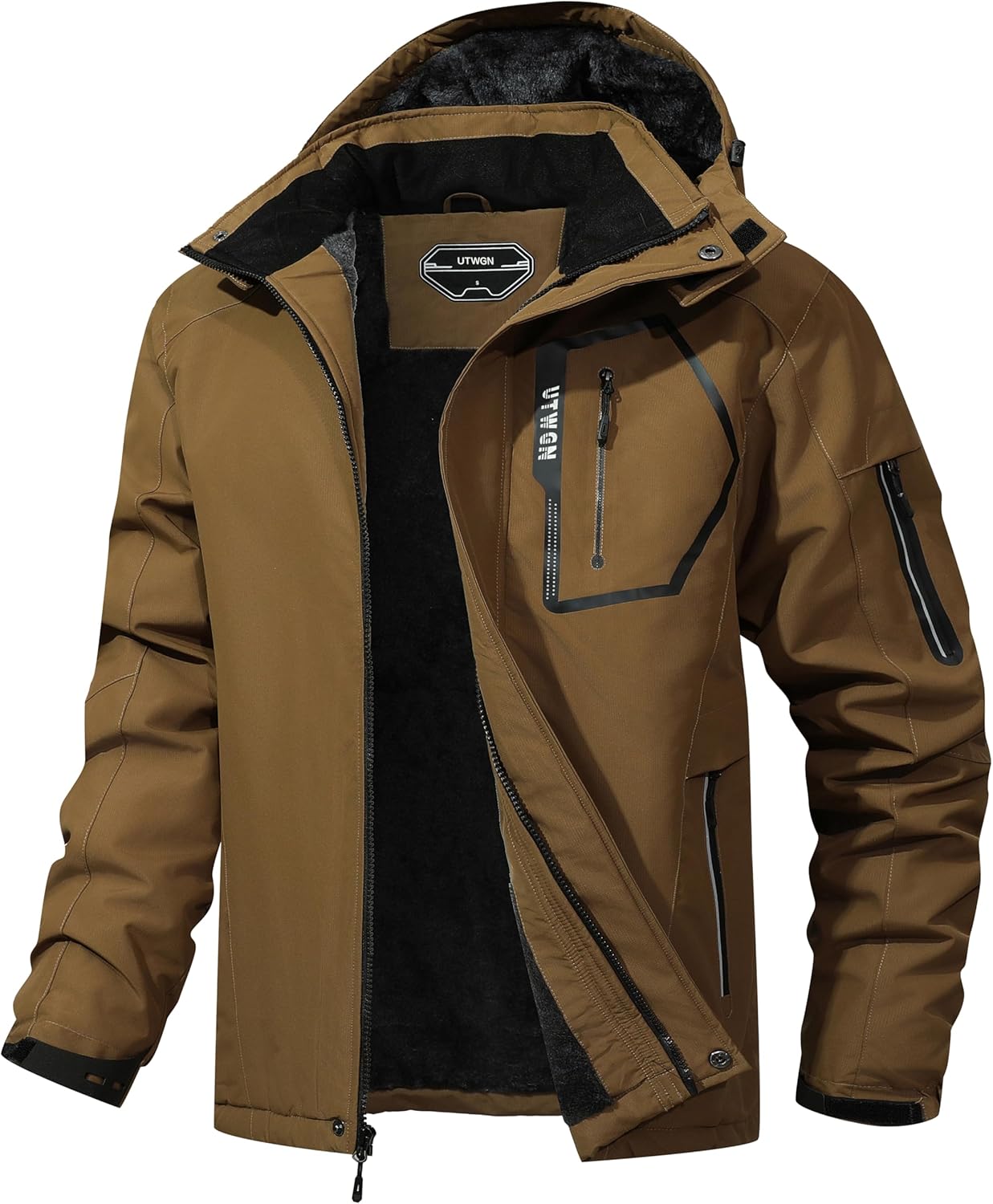 Men's Ski Jacket Winter Warm Waterproof Windbreaker for Snow