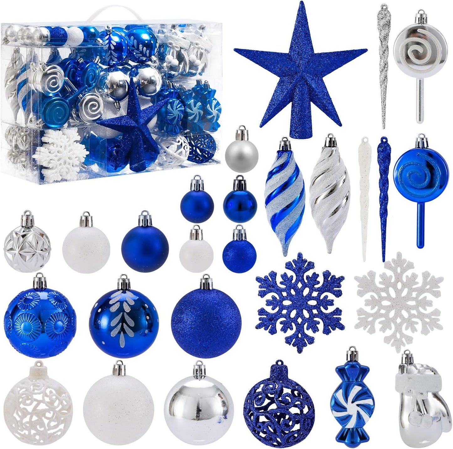 130 Pcs Christmas Ball Ornaments for Elegant Holiday Decor