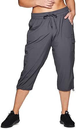RBX Active Women's Plus Size Cargo Capri Pants for Comfort