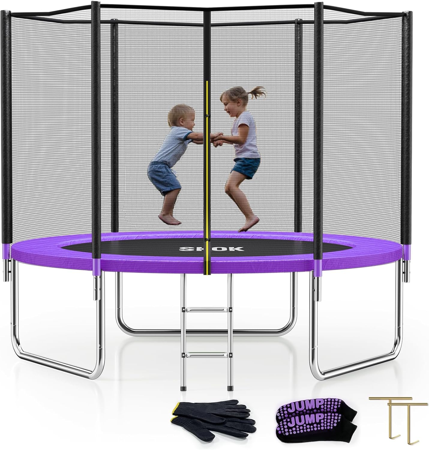 SKOK Trampoline with Enclosure Net for Safe Outdoor Fun