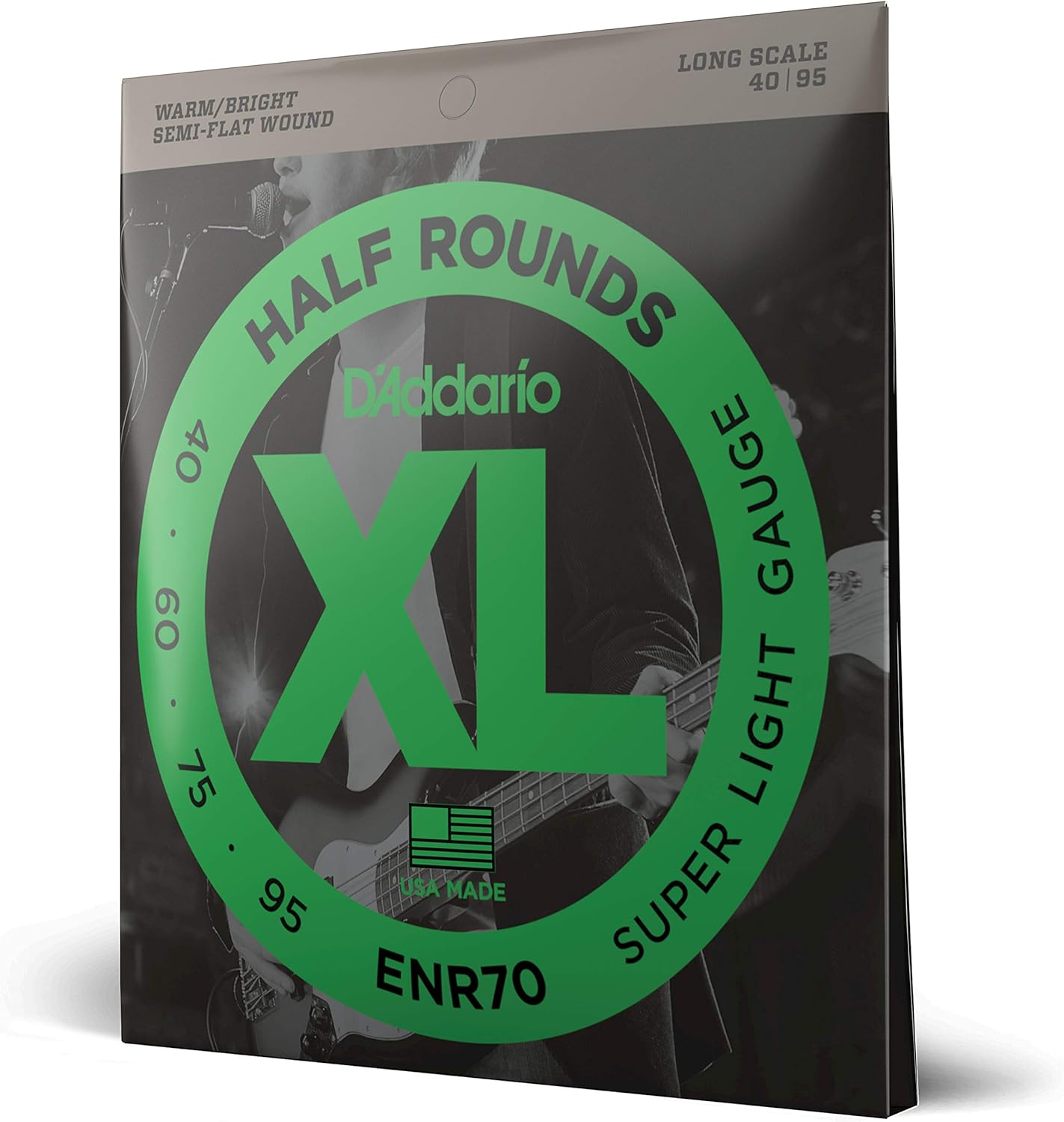 D'Addario XL Half Rounds Bass Guitar Strings - Super Light 40-95