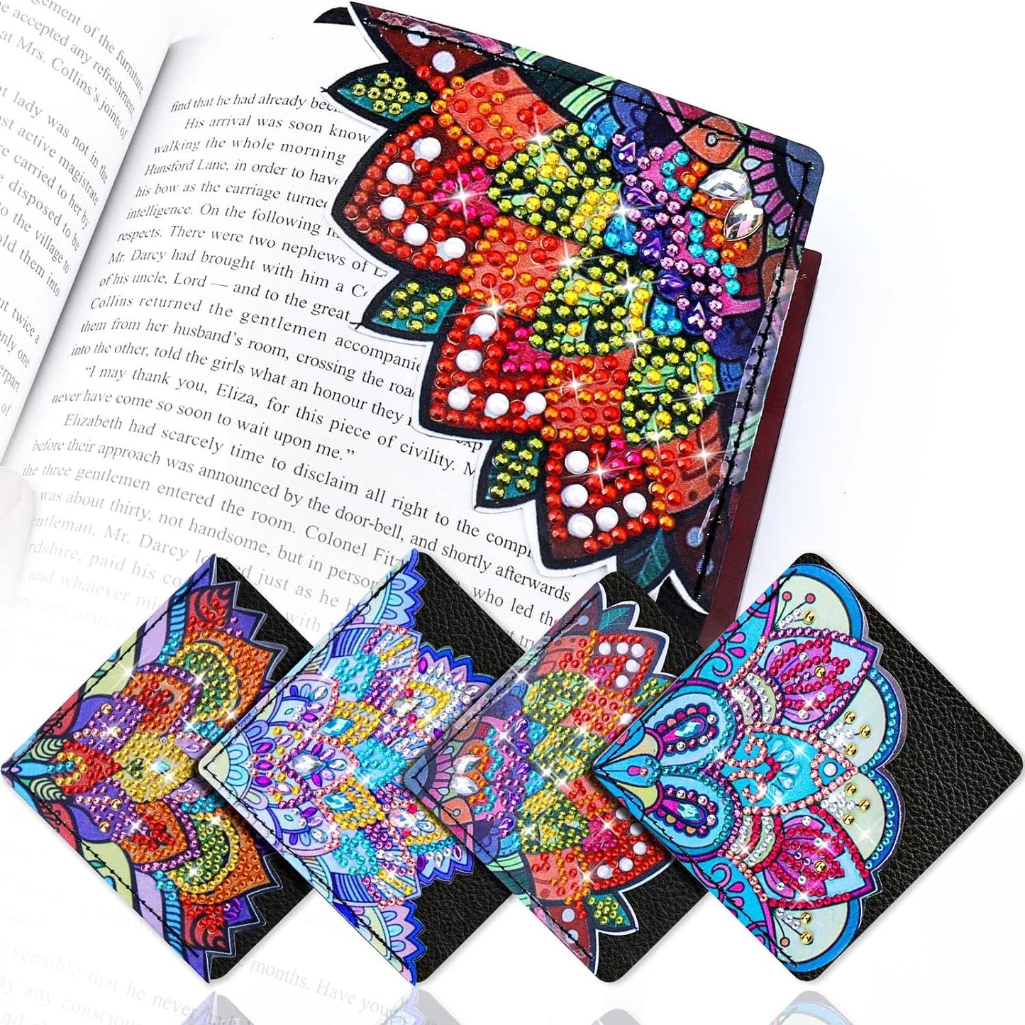 Cute Diamond Art Bookmarks Set for Book Lovers