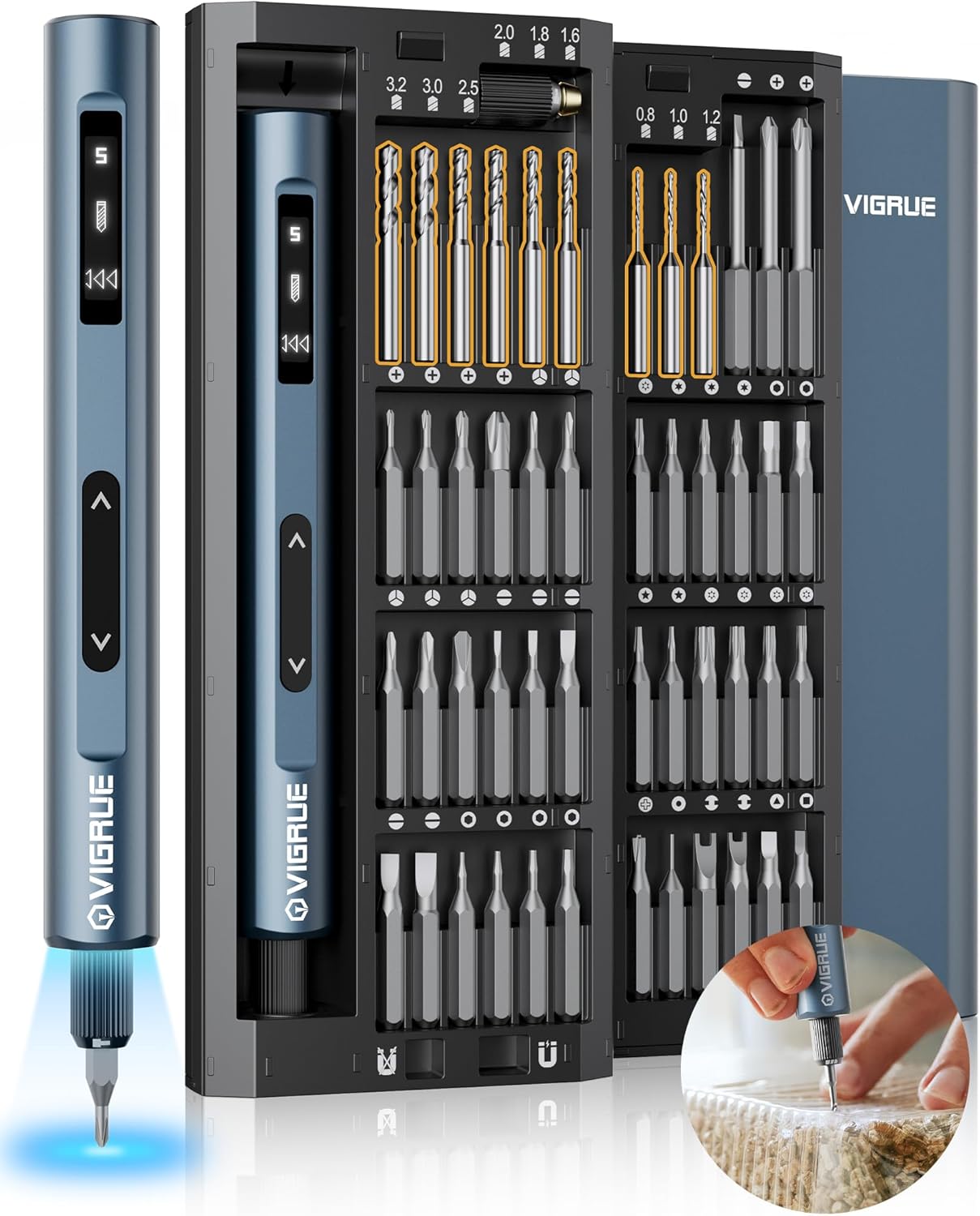 VIGRUE Mini Electric Screwdriver Set for Precision Repairs