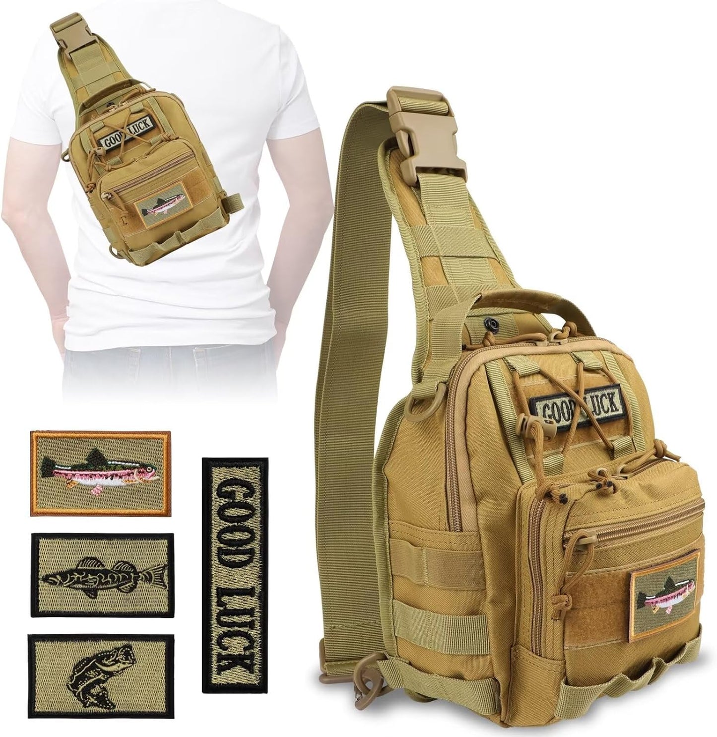 Dovesun Waterproof Fishing Backpack: Compact & Organized