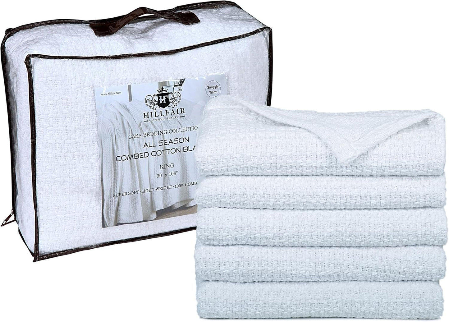 XXL Oversized King Cotton Blanket - Soft Cozy All Season Comfort