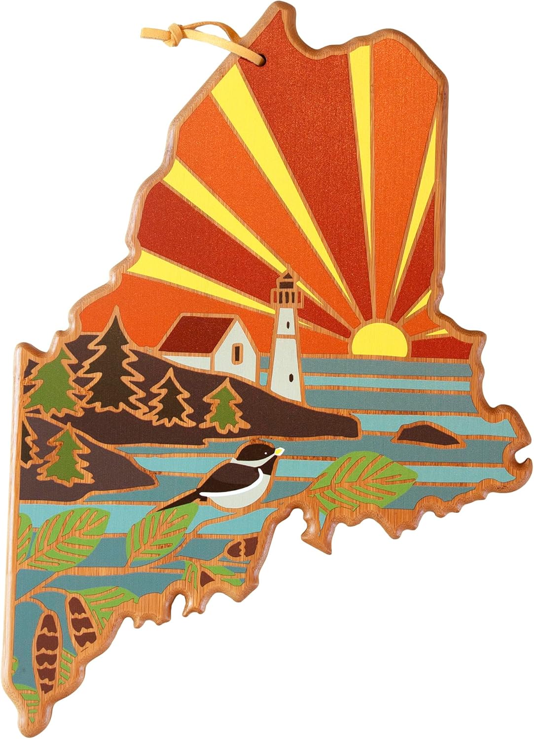 Maine State Shaped Cutting Board and Charcuterie Platter Gift