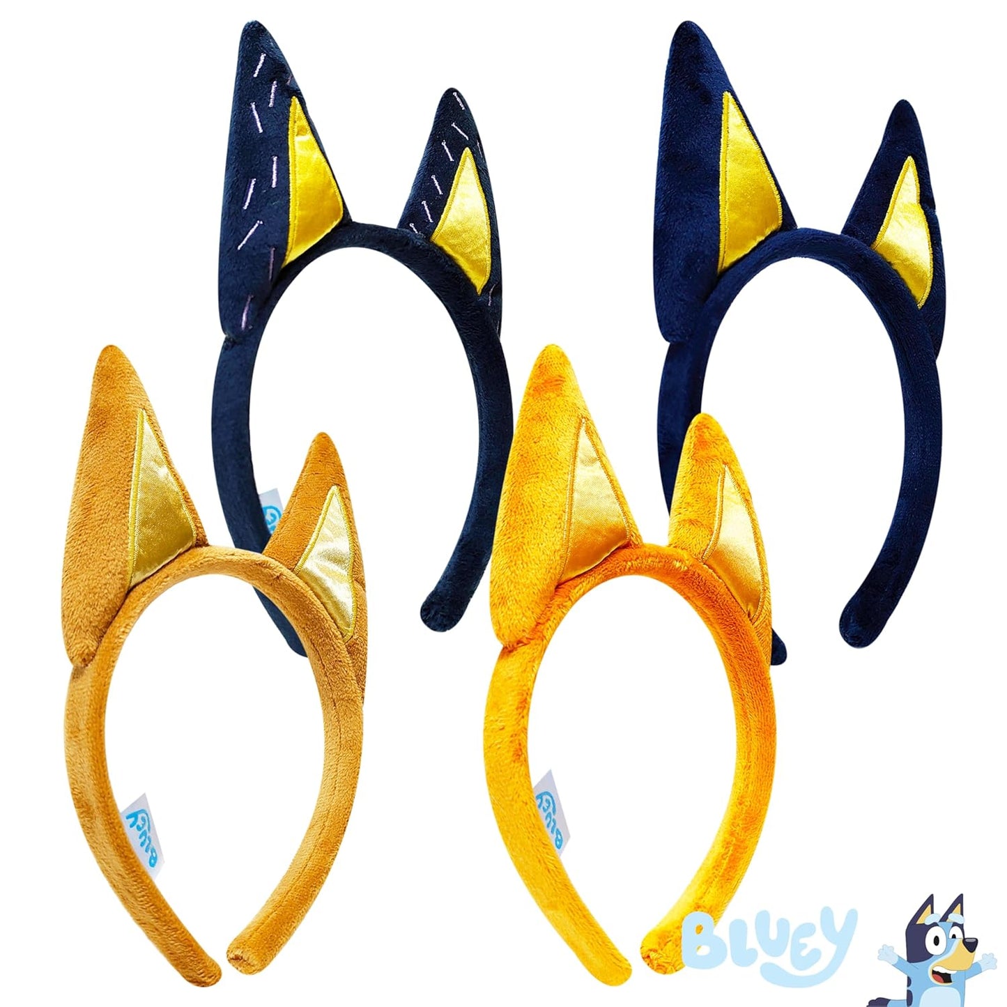 LUV HER Bluey Party Supplies - 4pc Animal Costume Ears Set