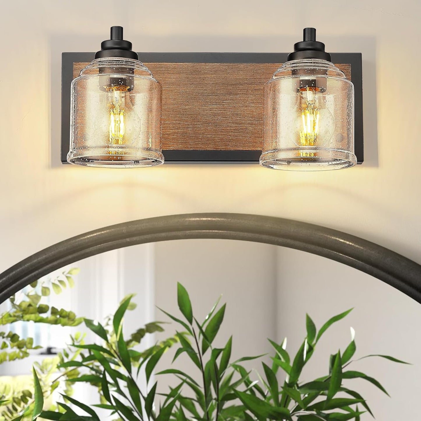 15.8in Large Farmhouse Bathroom Vanity Light for Rustic Spaces