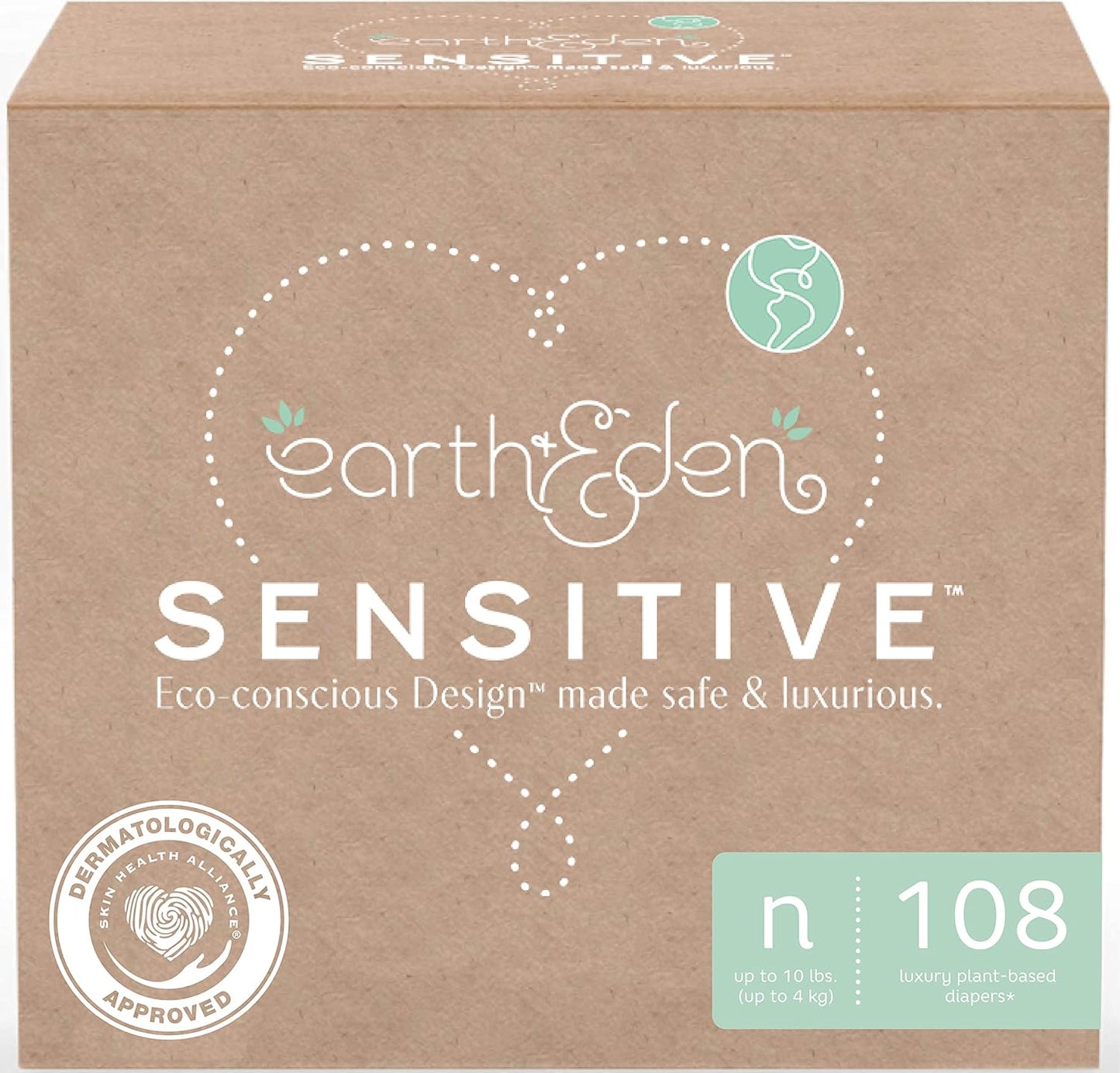 108 Eco-Friendly Newborn Diapers | Earth & Eden