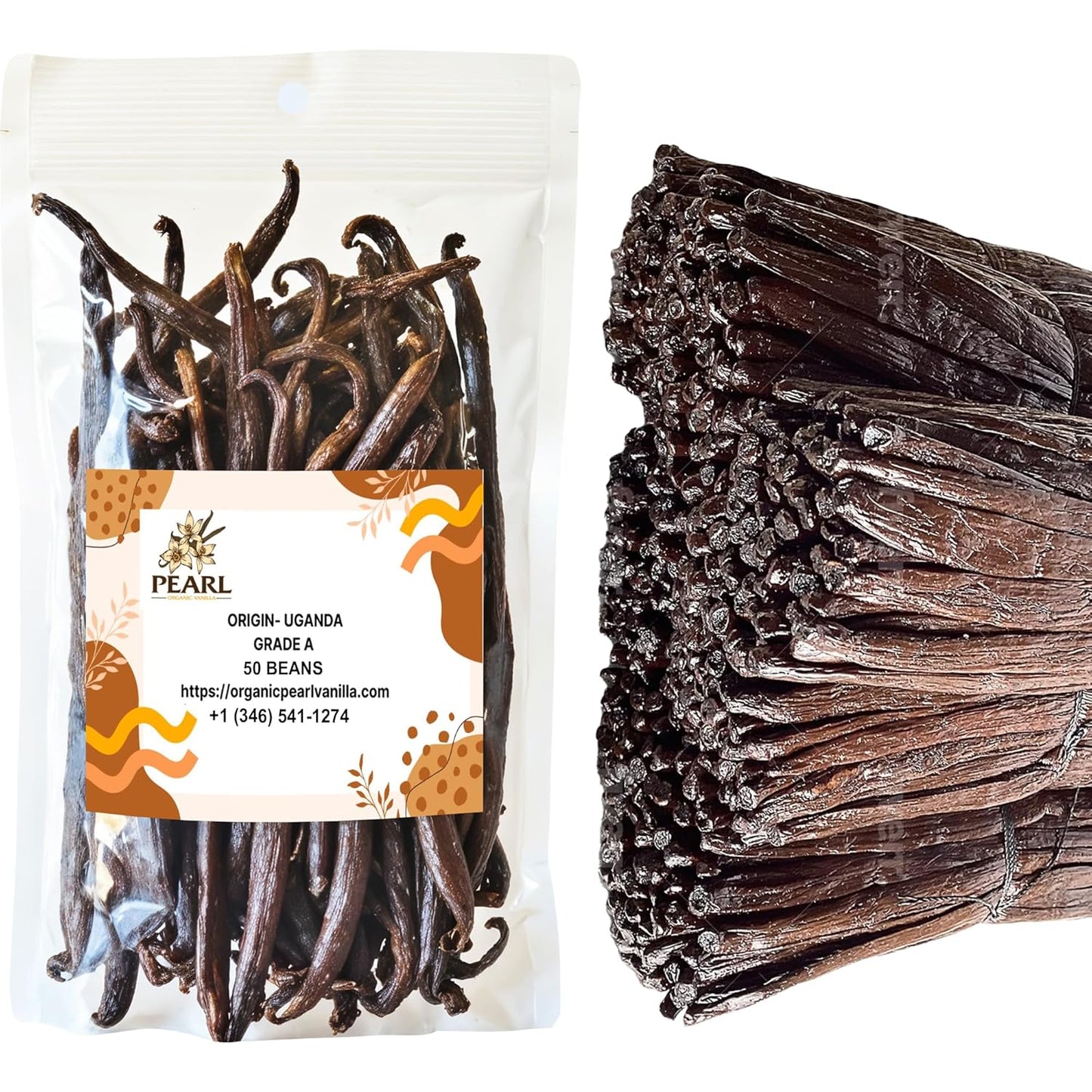 Uganda Vanilla Beans - Organic Whole Grade A Pods for Baking