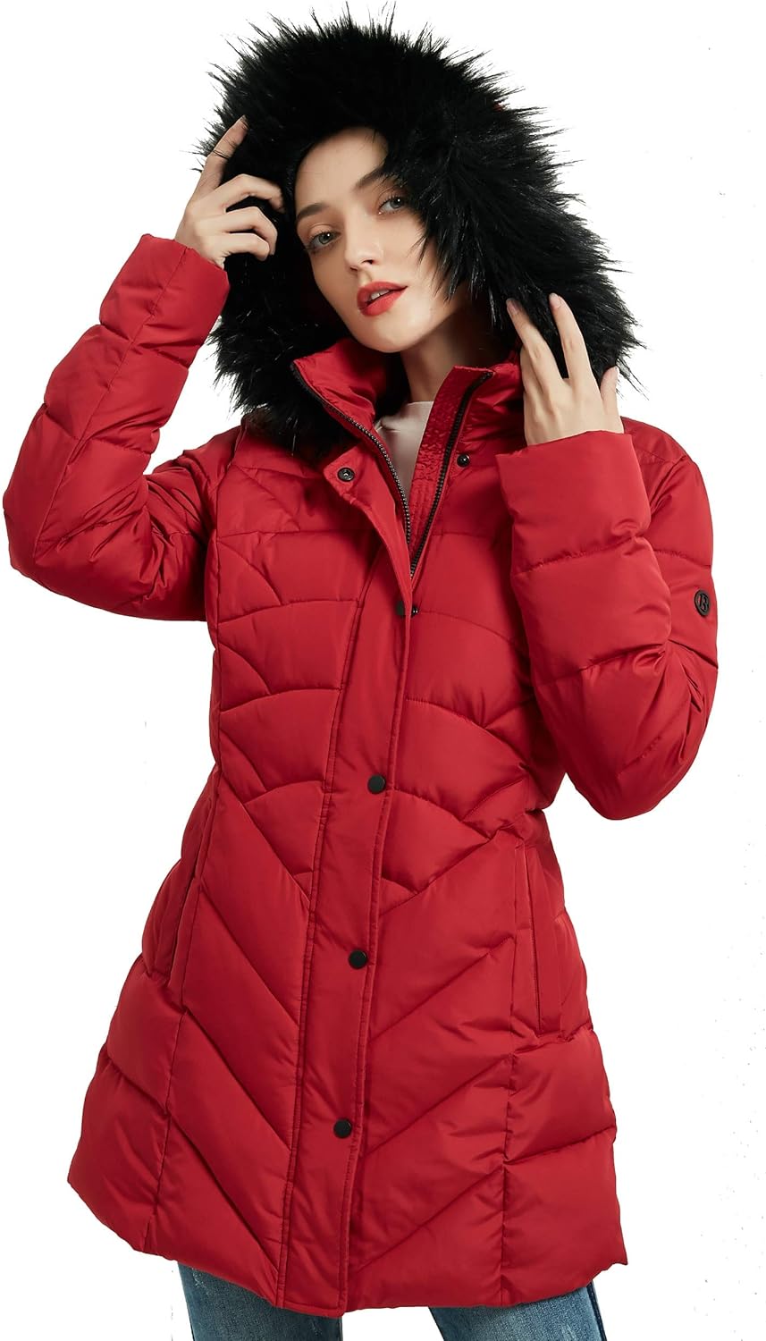 BINACL Women's Winter Warm Thicken Long Outwear Coat Jacket