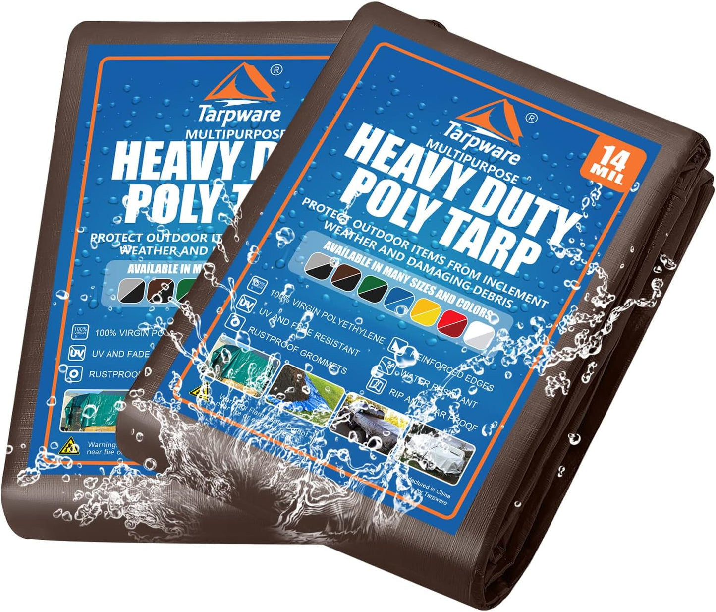 Heavy Duty Waterproof Tarp 8ftx10ftx2 for All Outdoor Needs