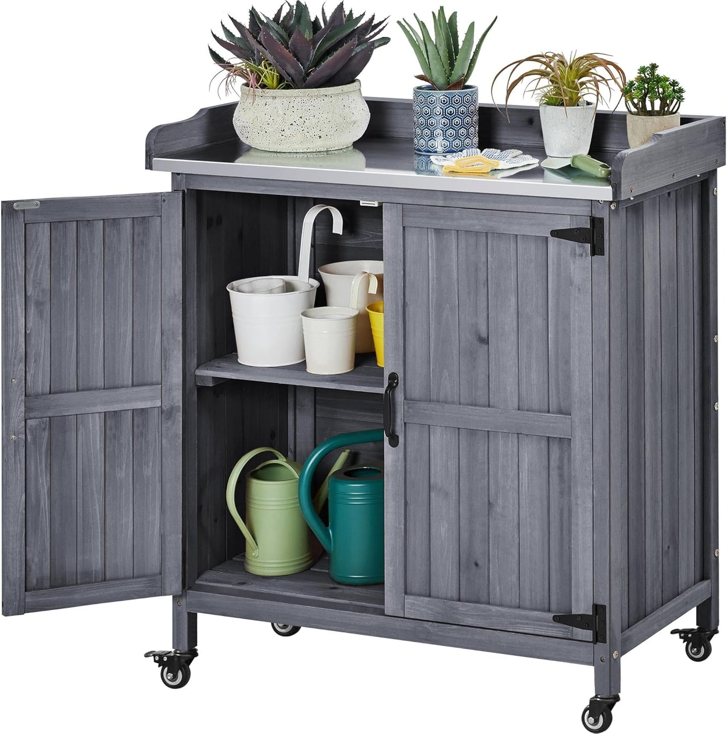 Yaheetech Garden Potting Bench Table for Outdoor Horticulture