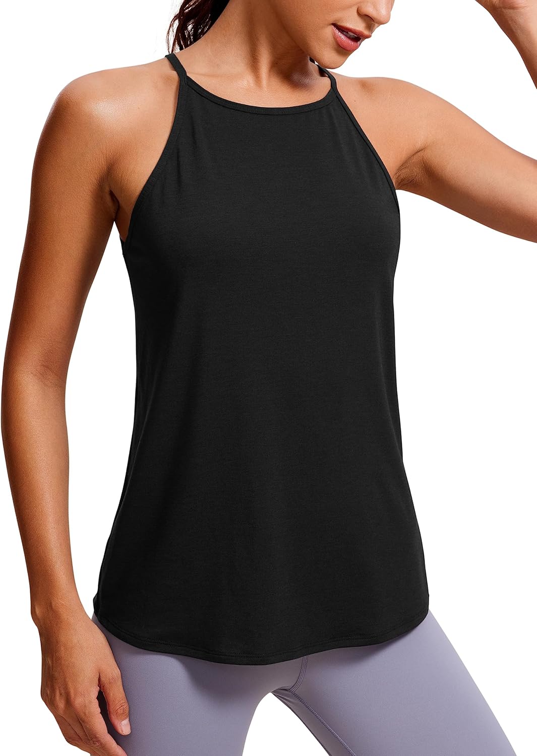 CRZ YOGA Flowy High Neck Yoga Tank