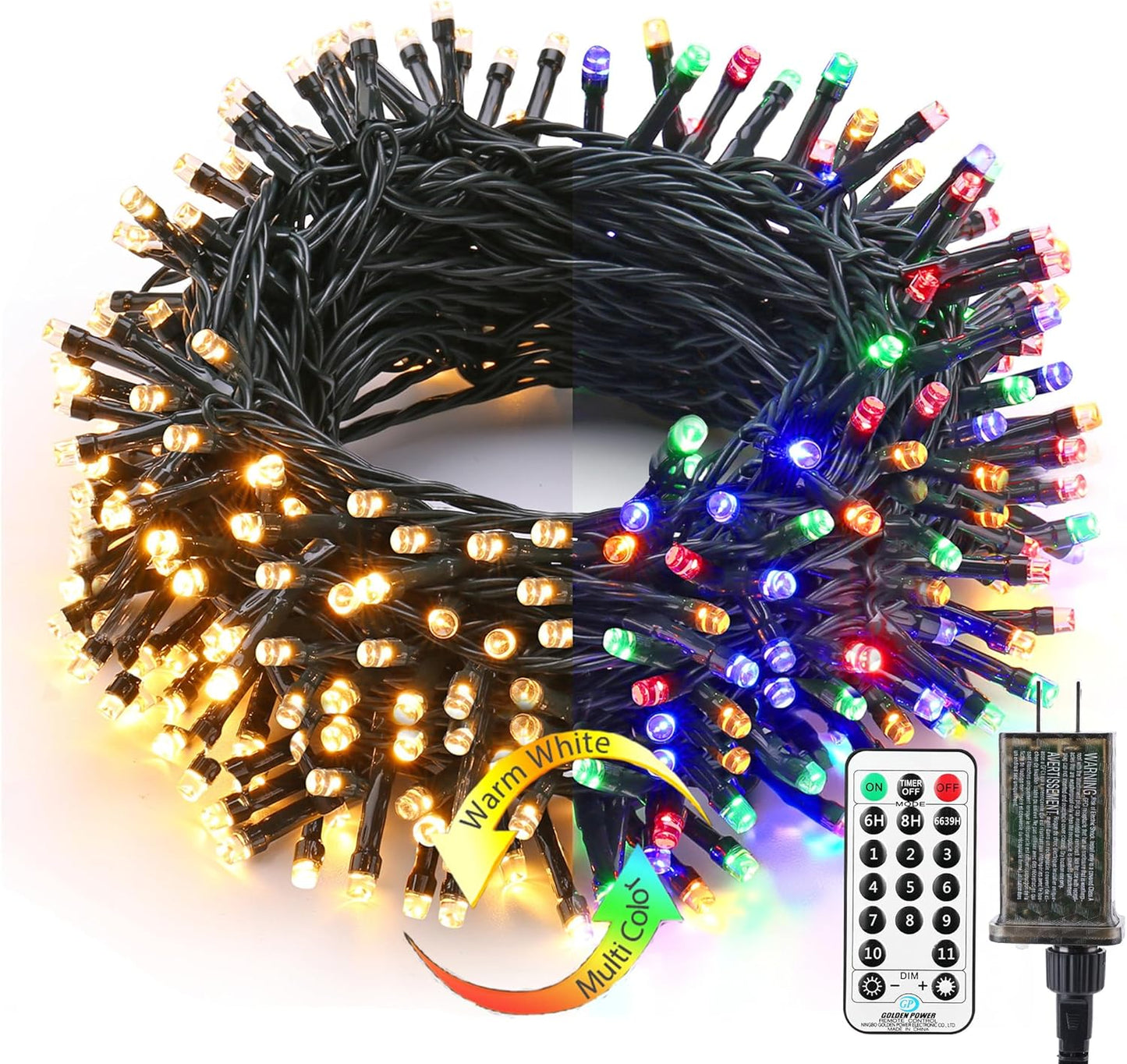 Brizled Christmas Tree Lights - 115ft 300 LED Color Changing