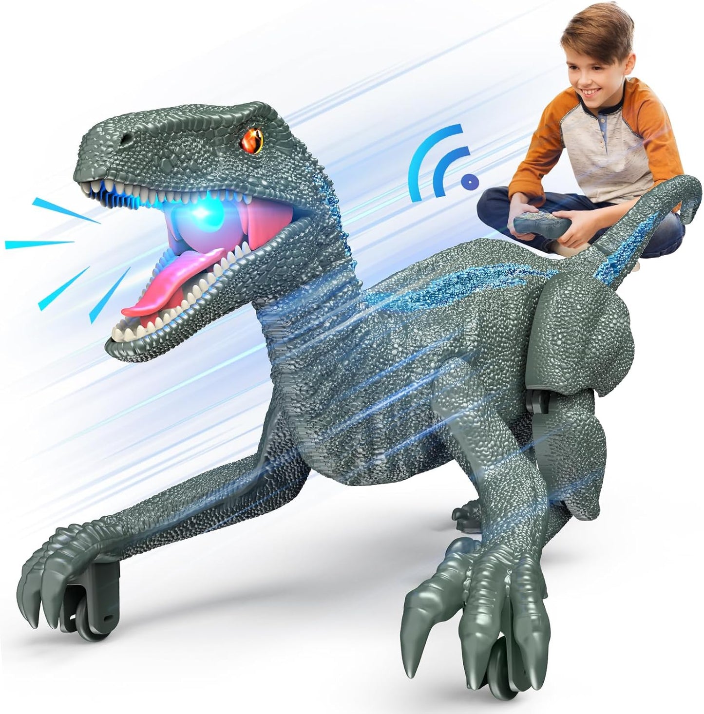 Remote Control Dinosaur Toy with Realistic Features for Kids