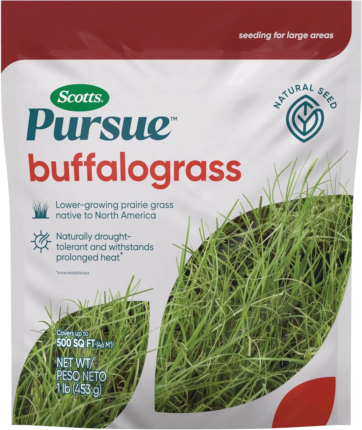 Scotts Pursue Buffalograss Natural Seed for Large Areas 1 lb