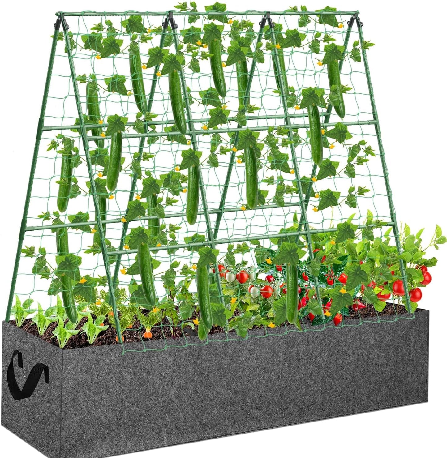 Cucumber Trellis with 46 Gallon Grows Bag for Climbing Plants