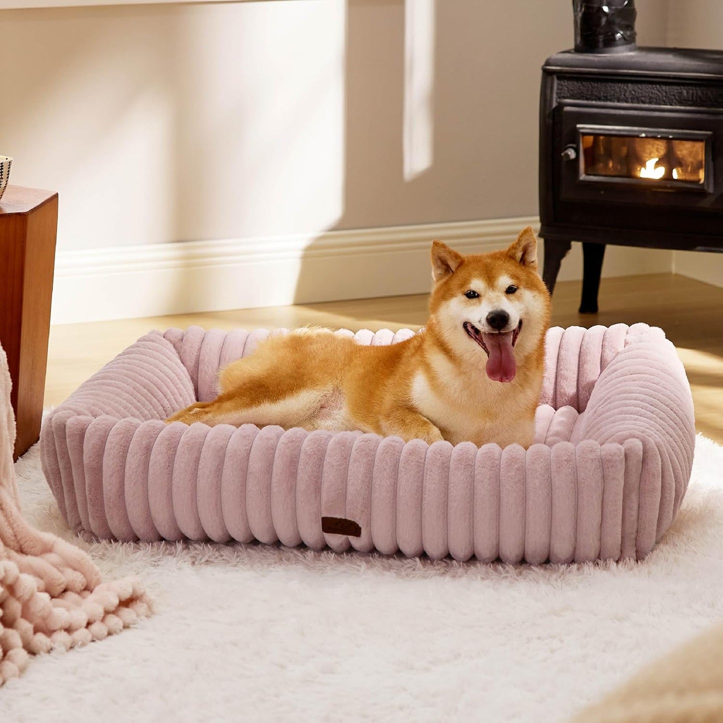 Bedsure Cute Dog Bed for Large Dogs - Cozy Orthopedic Design