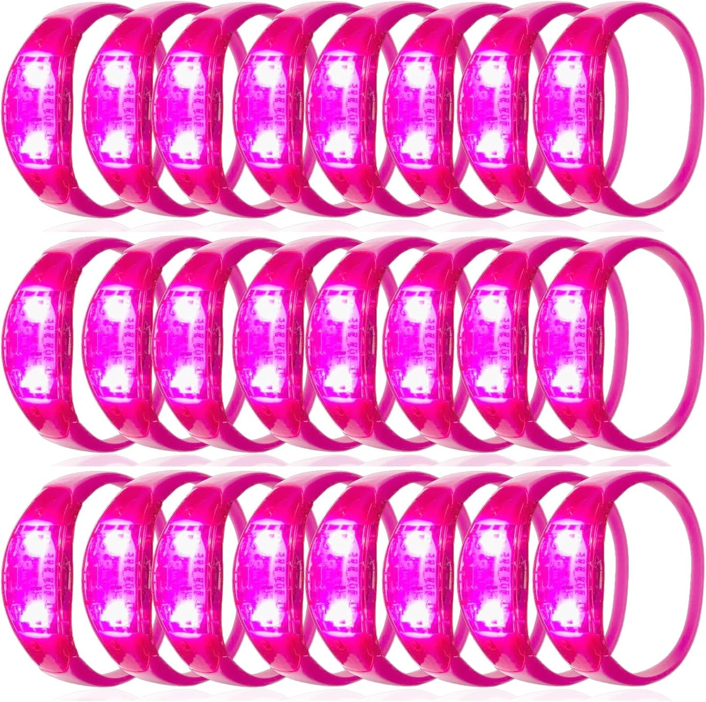 100 Pcs LED Bracelets Sound Activated for Parties and Events