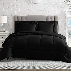 Comforter Set King/Cal King, Ultra Soft Microfiber, Black