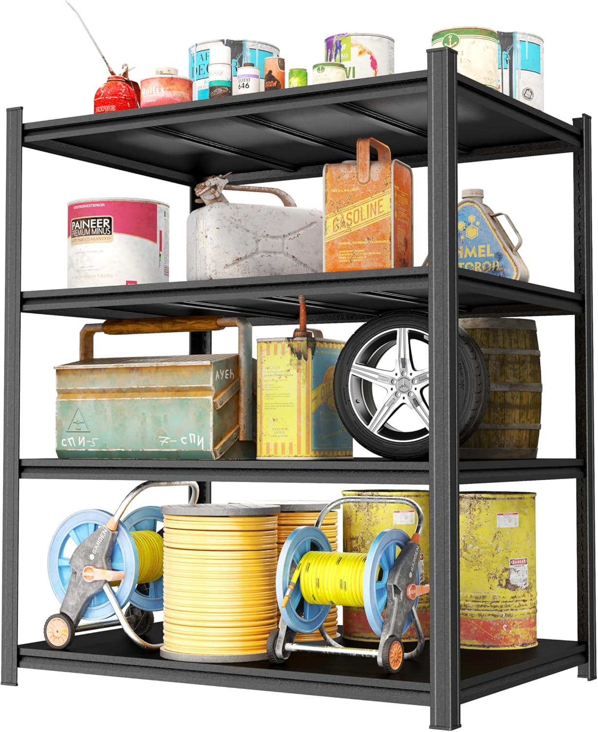 Heavy Duty Metal Garage Shelving Unit for Tools and Equipment