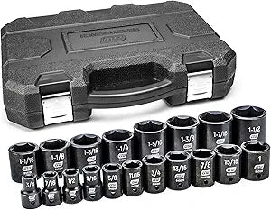 GEARWRENCH 19 Pc. 1/2 Drive Impact Socket Set for Durability