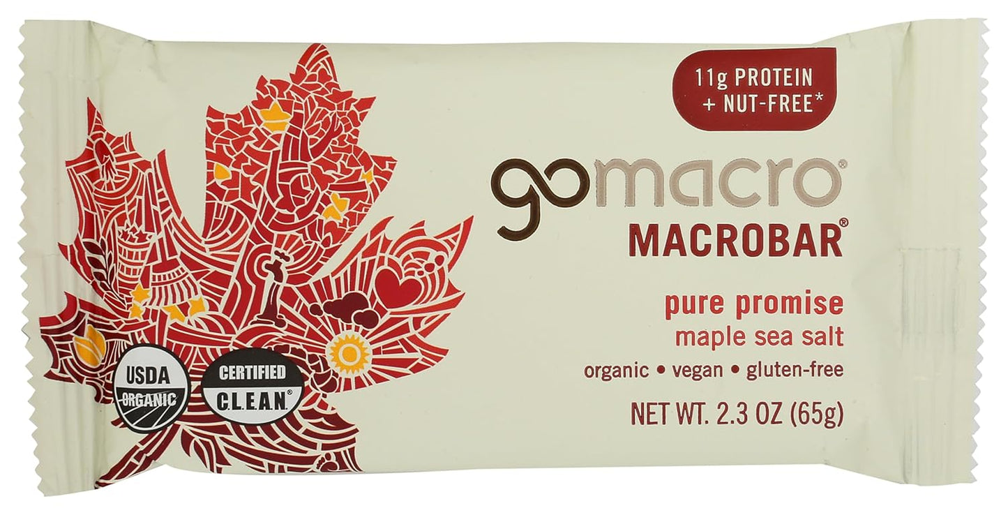 GoMacro MacroBar Organic Vegan Protein Bars - Maple Sea Salt Treats