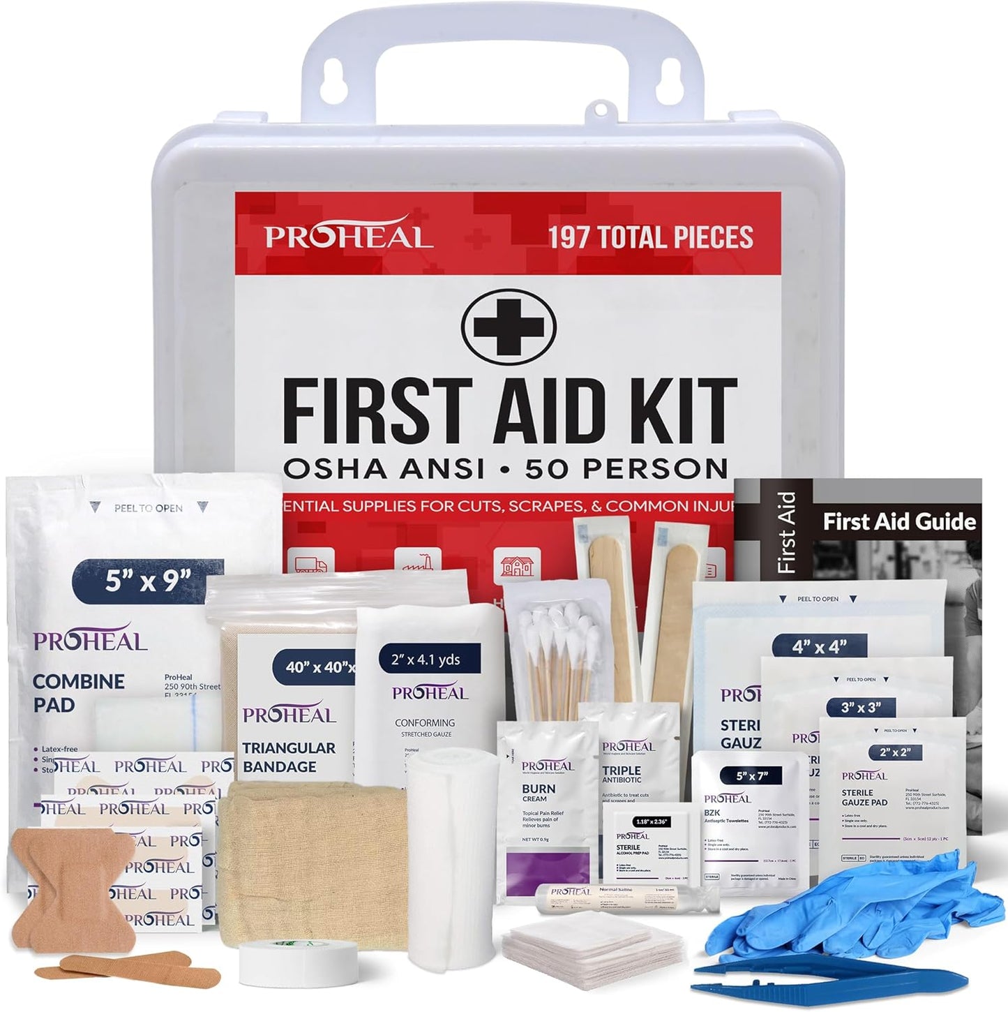 50 Person OSHA Compliant First Aid Kit for Businesses and Vehicles