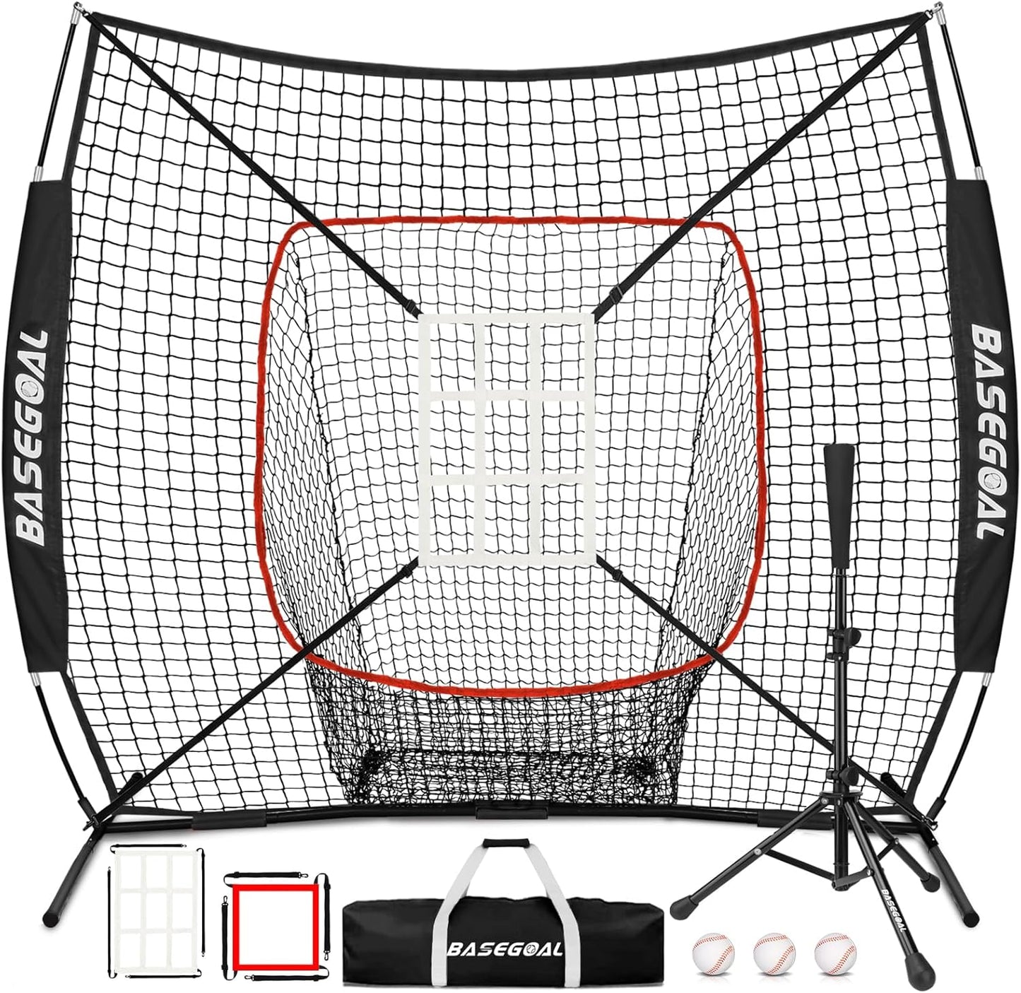 6ft 6in Baseball Softball Practice Net for Hitting and Pitching