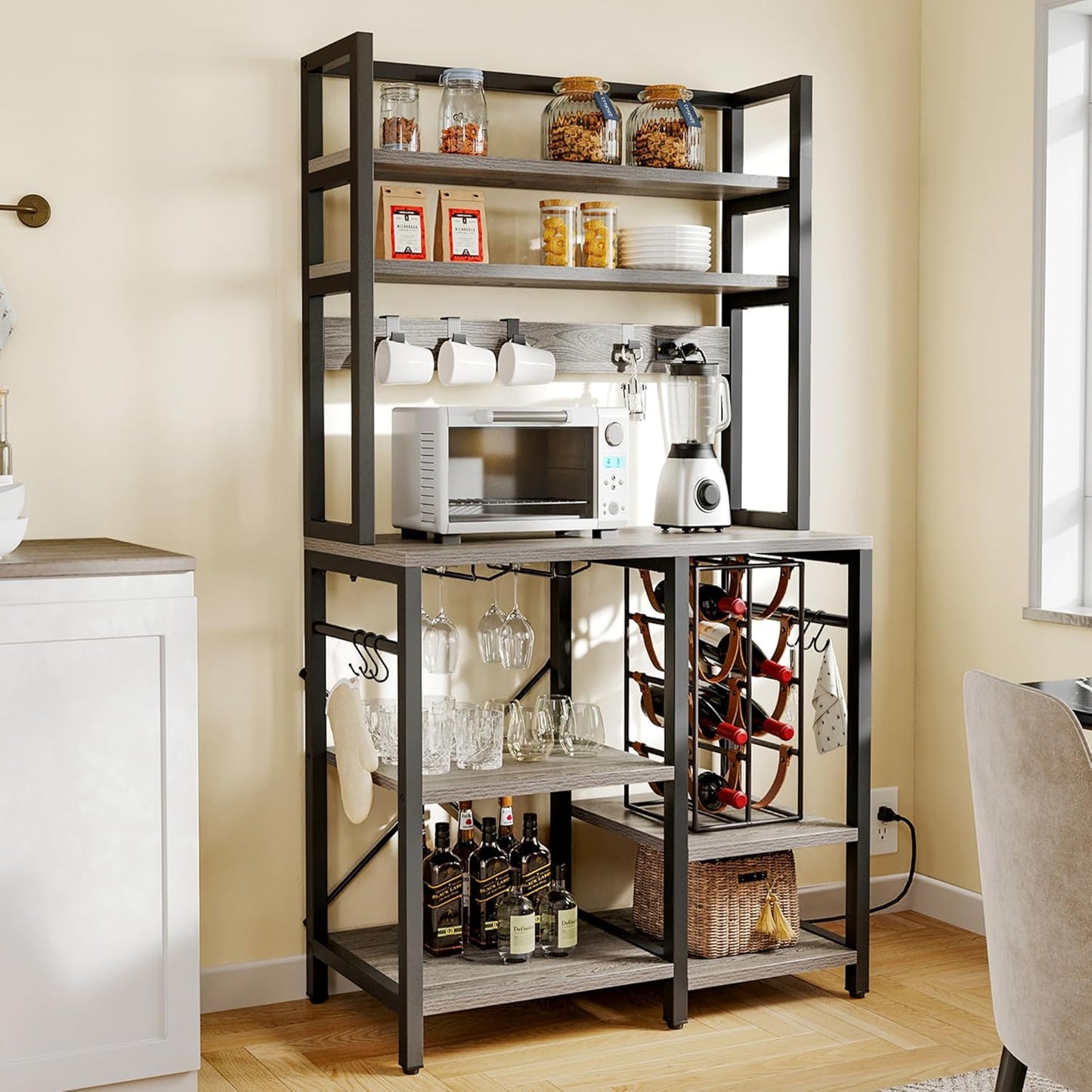YITAHOME 6 Tier Kitchen Rack w Power Outlet