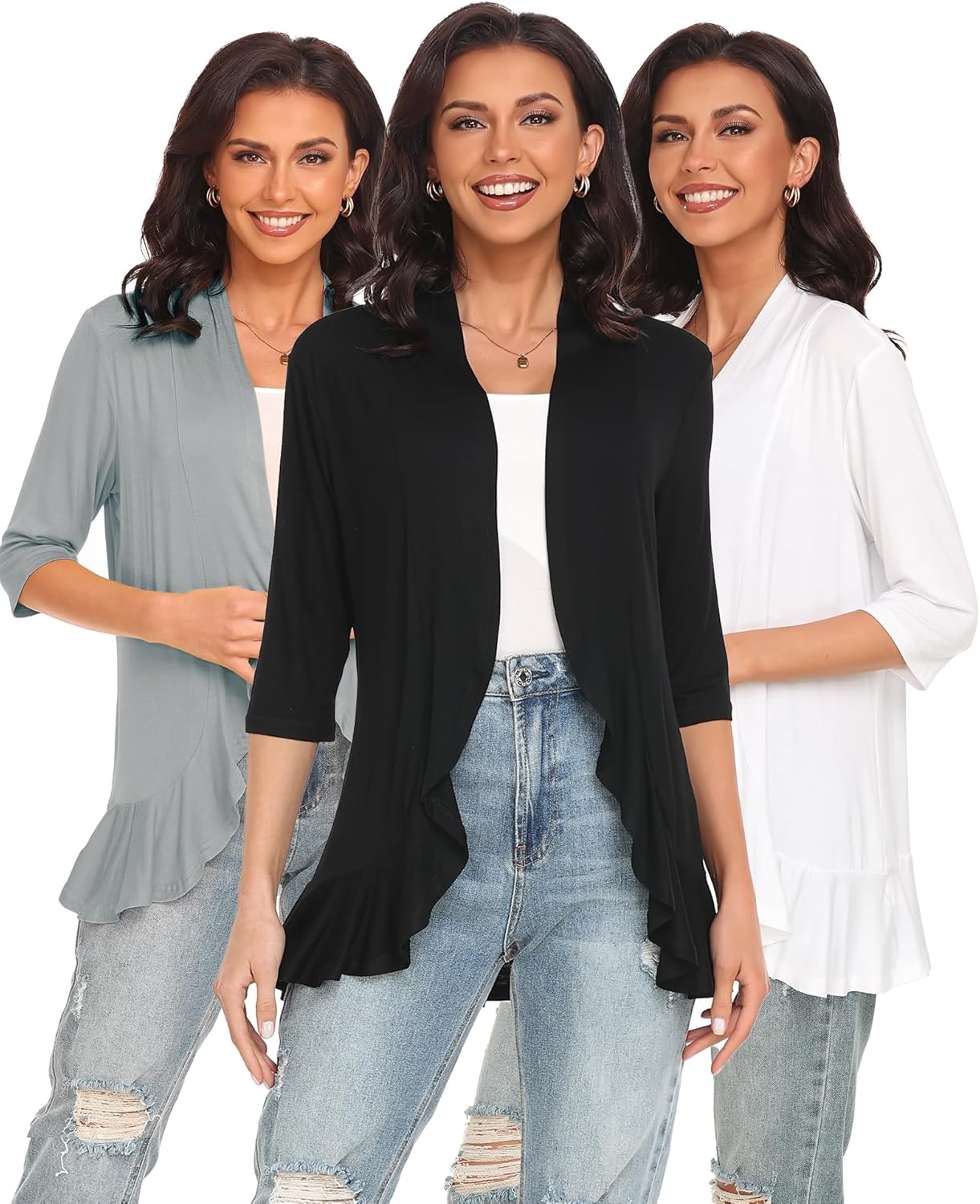 Argstar Women's 3/4 Sleeve Cardigan for Stylish Comfort